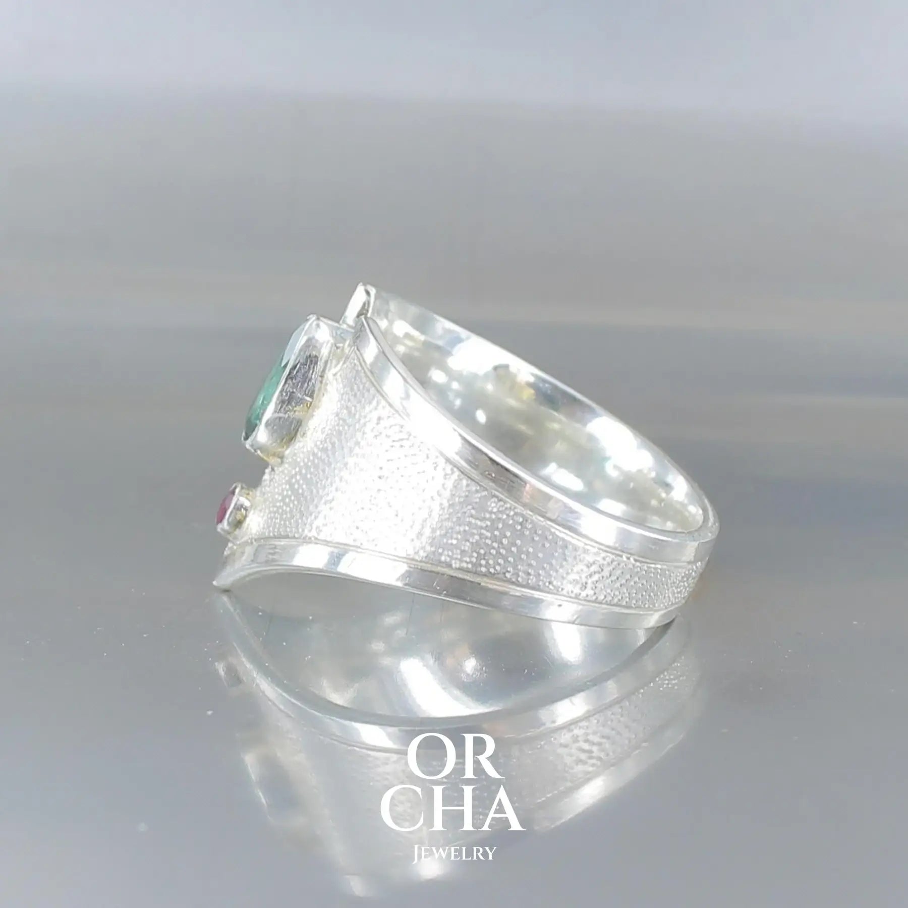 Bague en argent avec Tourmaline - Bastet