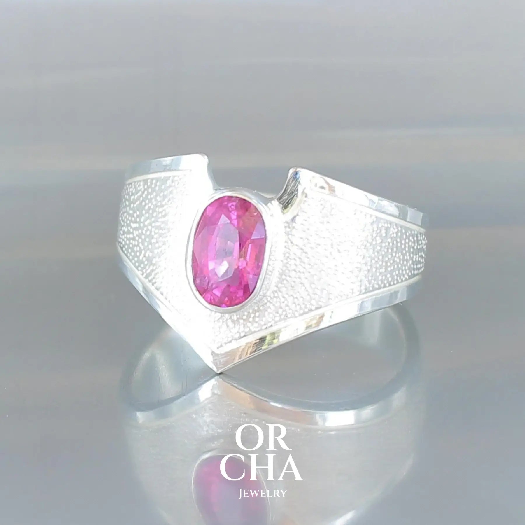 Bague en argent avec Tourmaline - Bastet