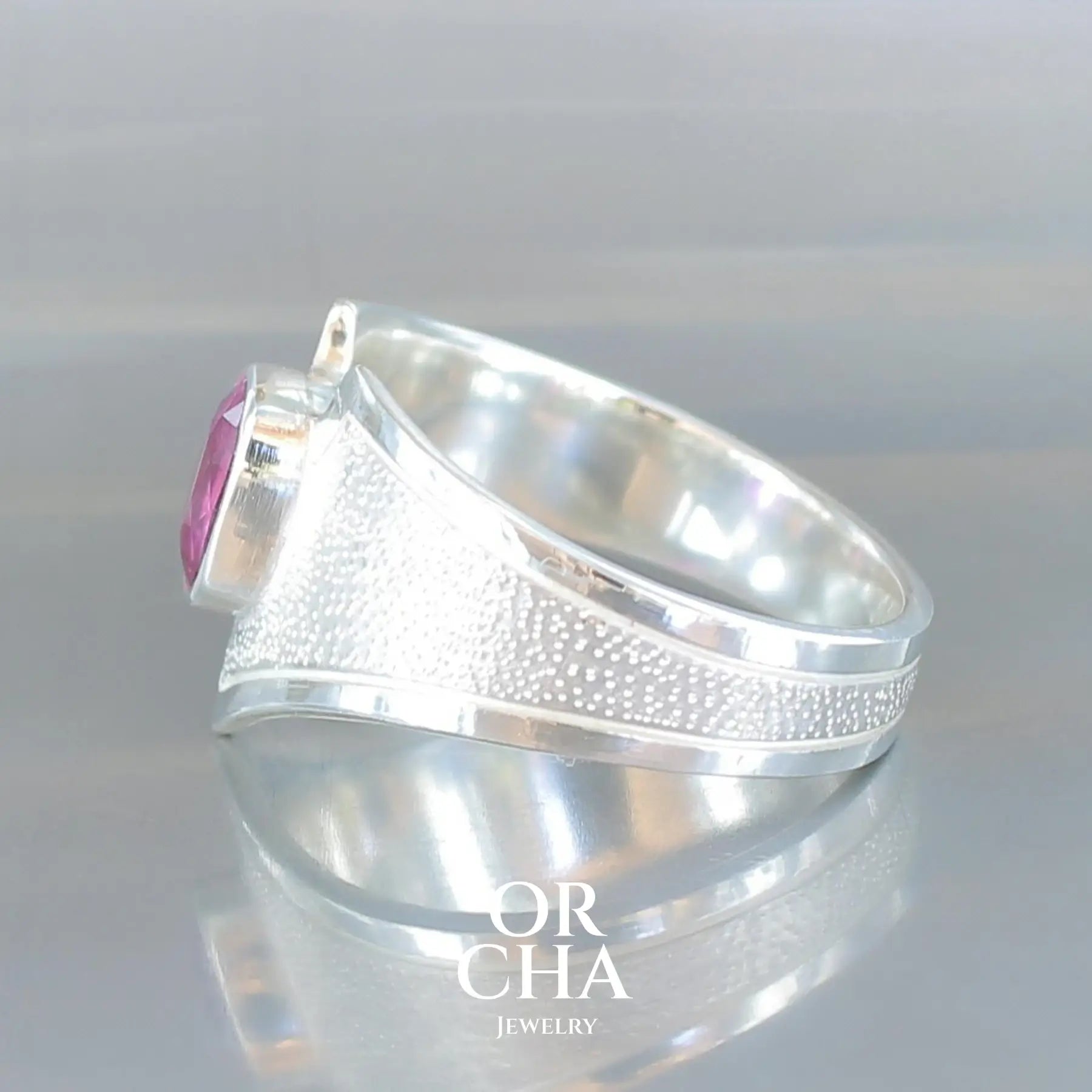 Bague en argent avec Tourmaline - Bastet