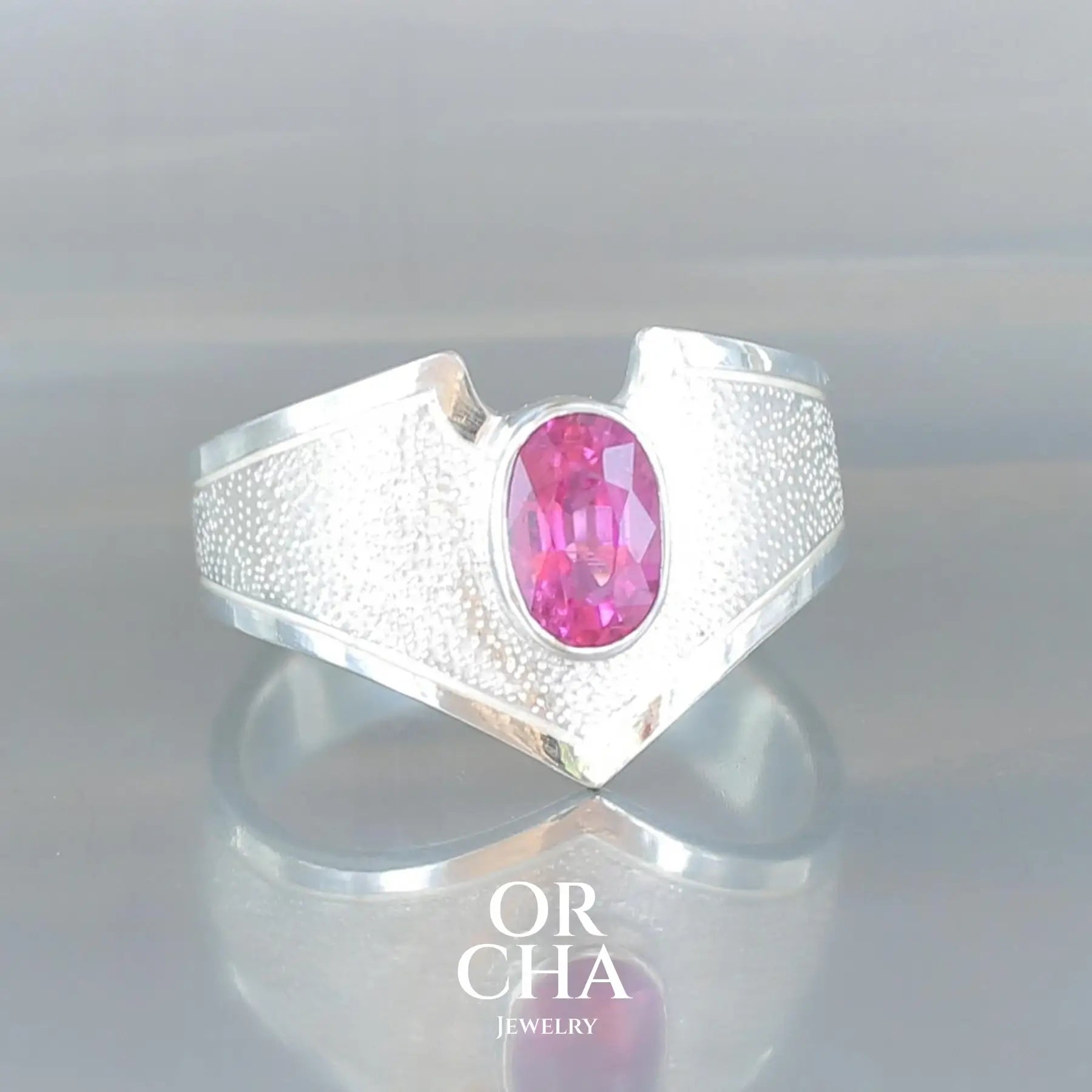 Bague en argent avec Tourmaline - Bastet