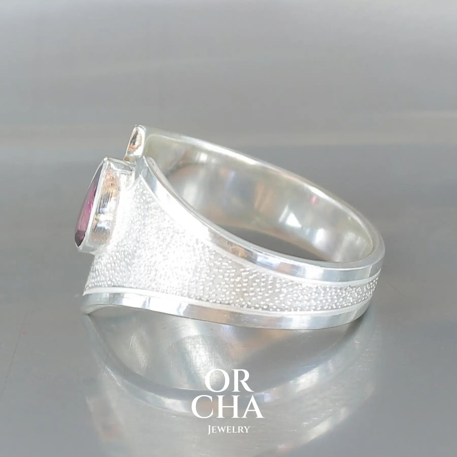 Bague en argent avec Tourmaline - Bastet