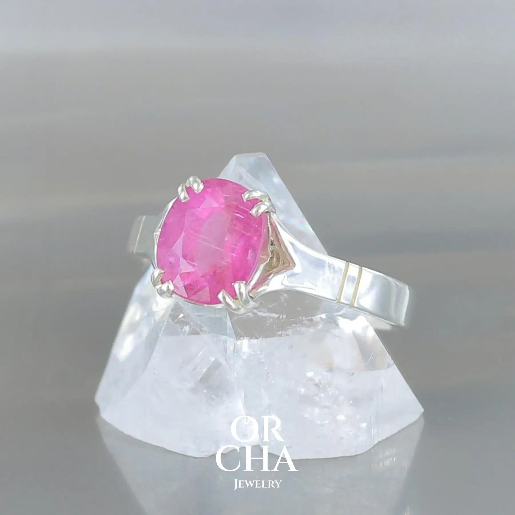 Bague en argent avec Tourmaline - Paradis