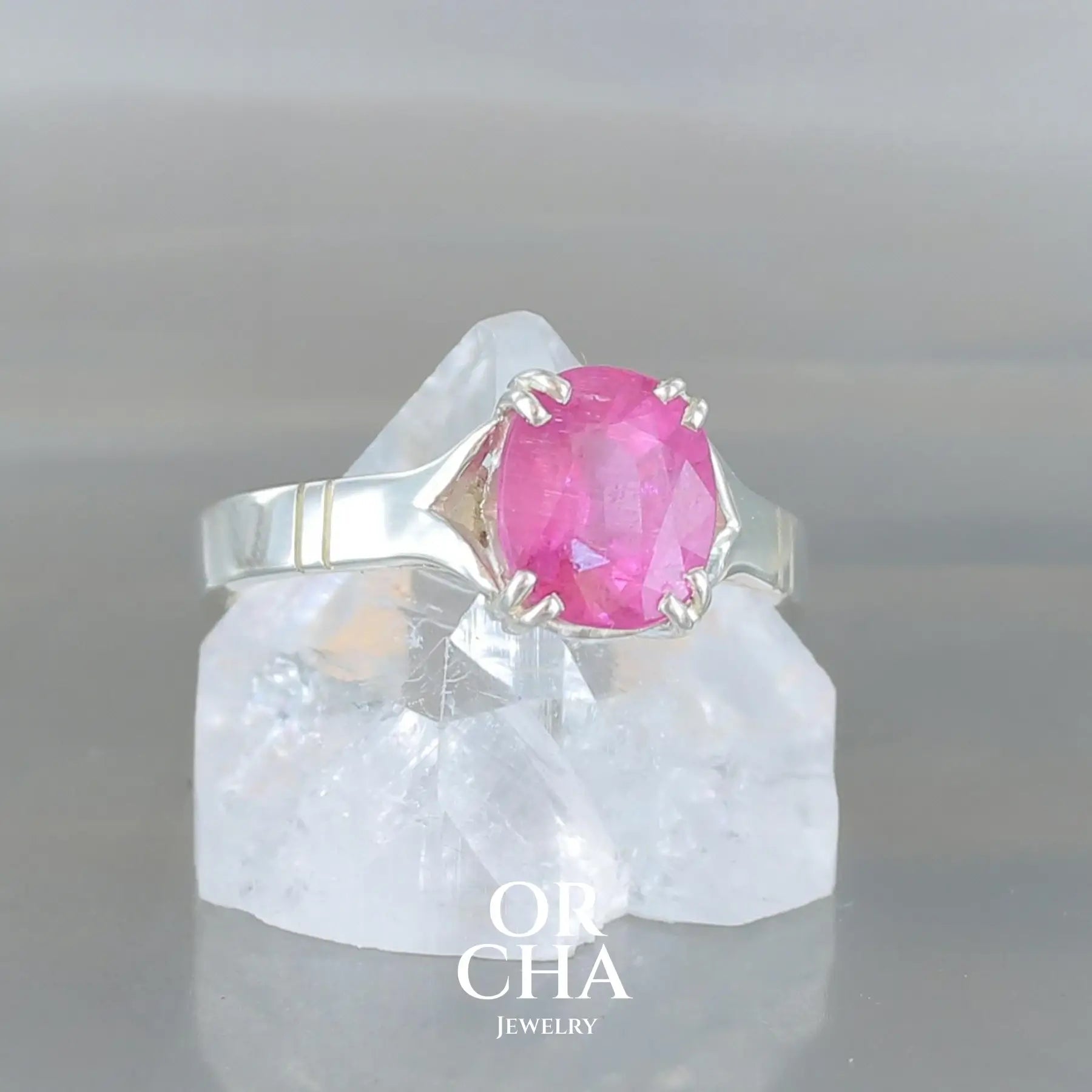 Bague en argent avec Tourmaline - Paradis