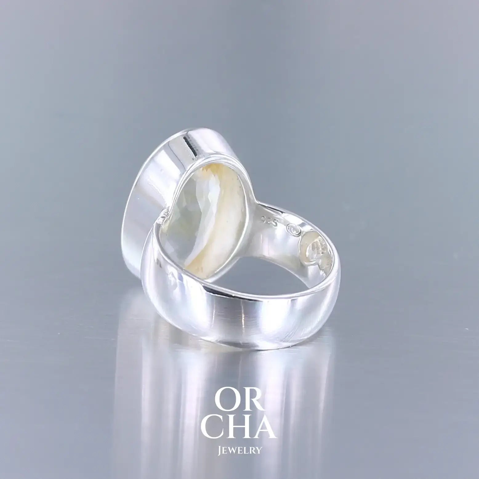 Bague en argent avec Citrine - Essential