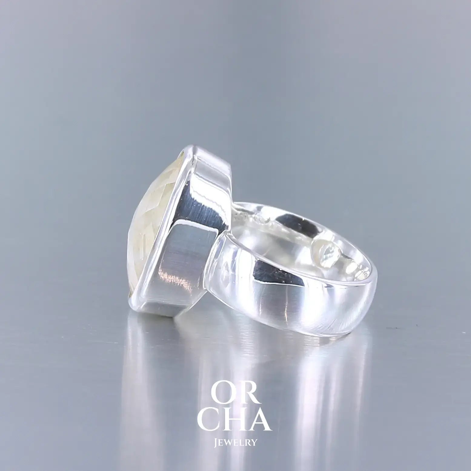 Bague en argent avec Citrine - Essential