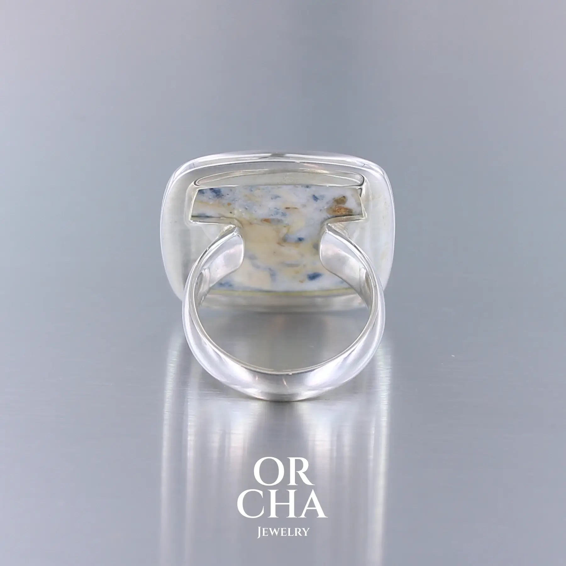 Bague en argent avec Scheelite - Essential