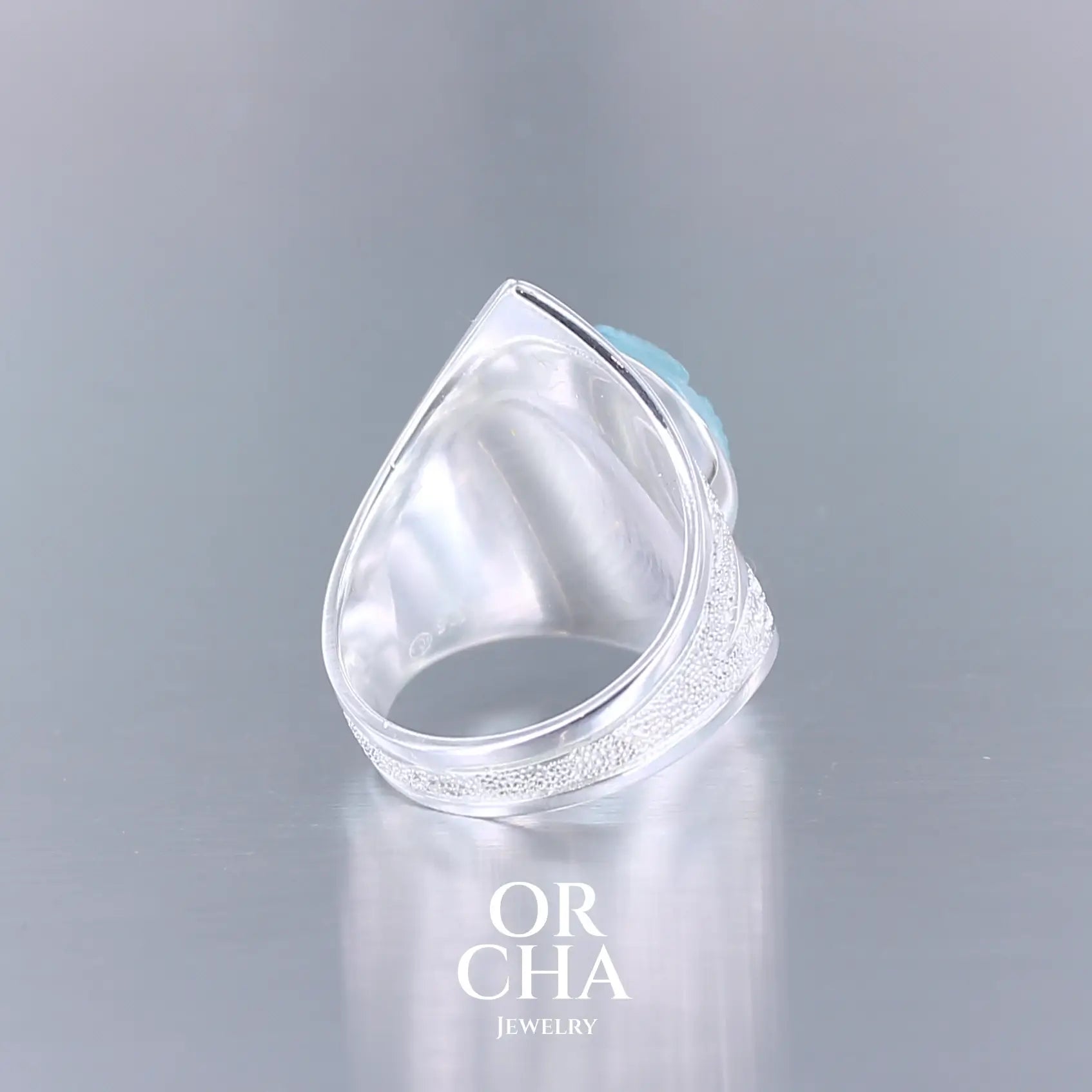 Bague en argent avec Topaze bleue - Elven