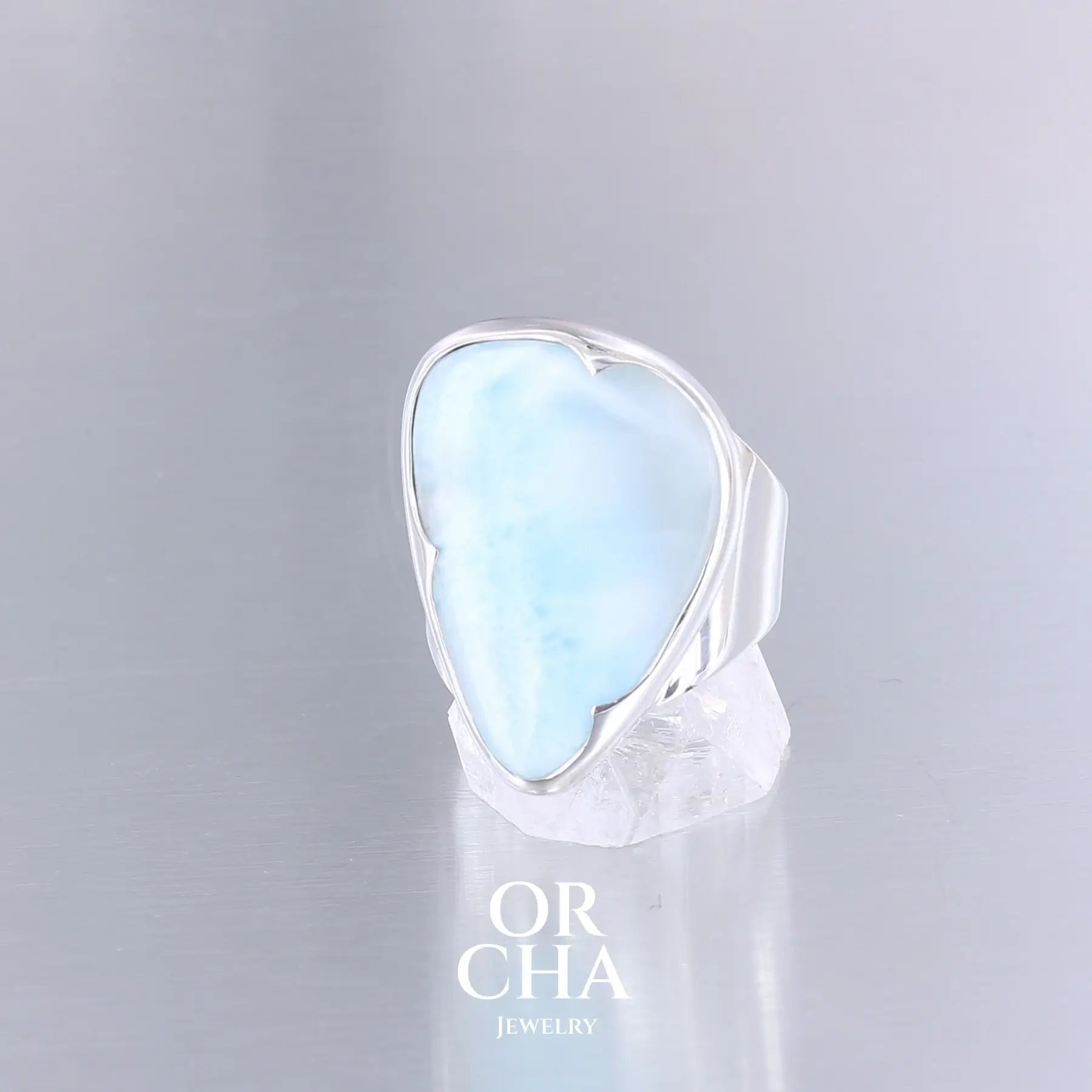 Bague en argent avec Larimar - Orcha