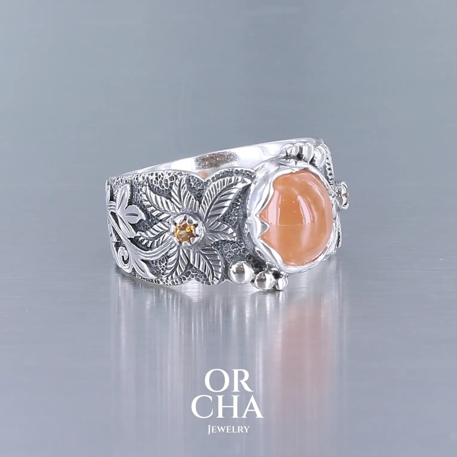 Réservée - Bague en argent avec Grenat - Sauvage