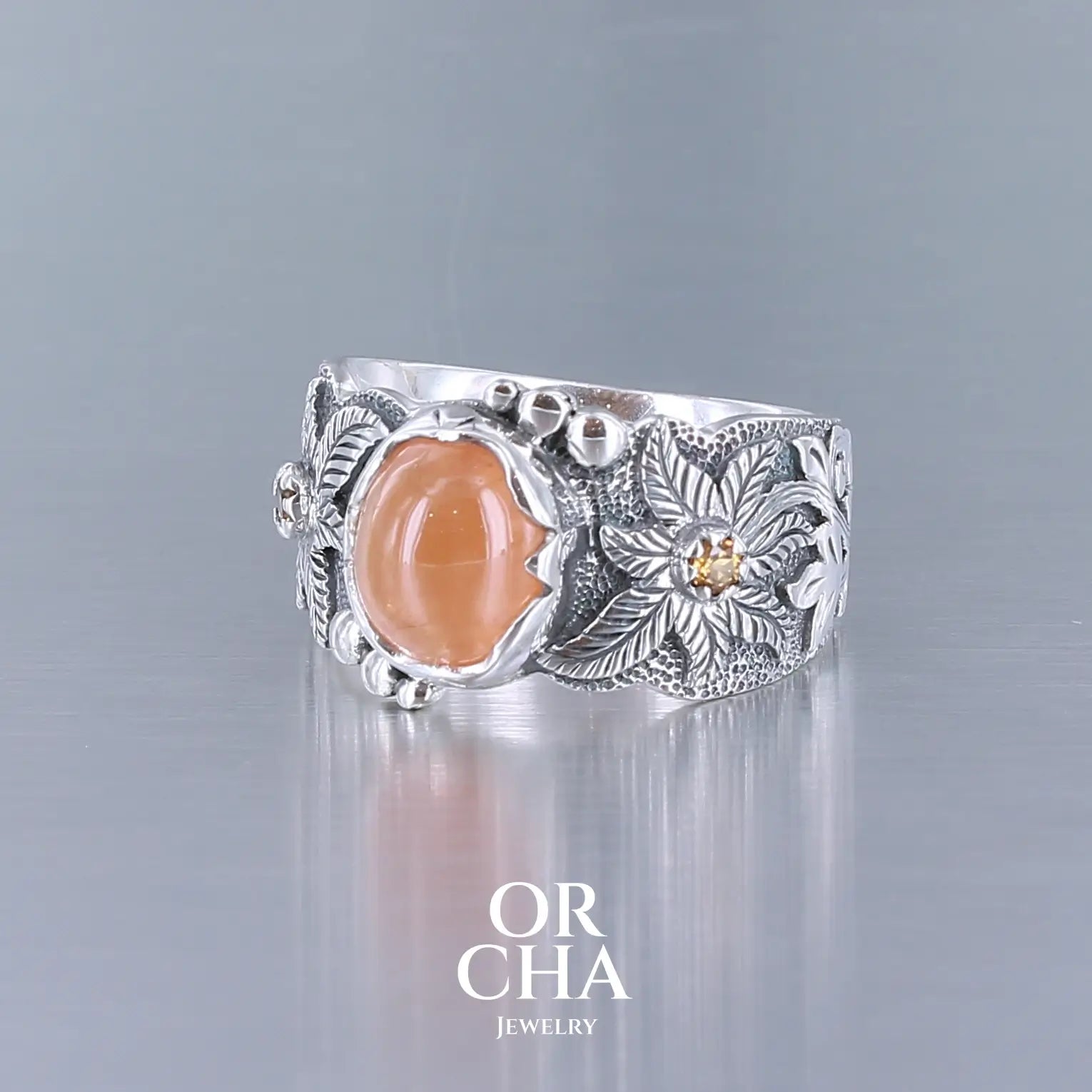 Réservée - Bague en argent avec Grenat - Sauvage