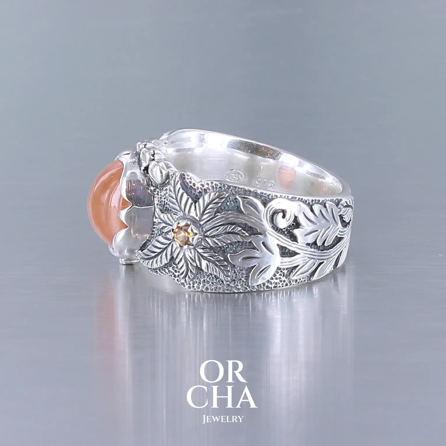 Réservée - Bague en argent avec Grenat - Sauvage