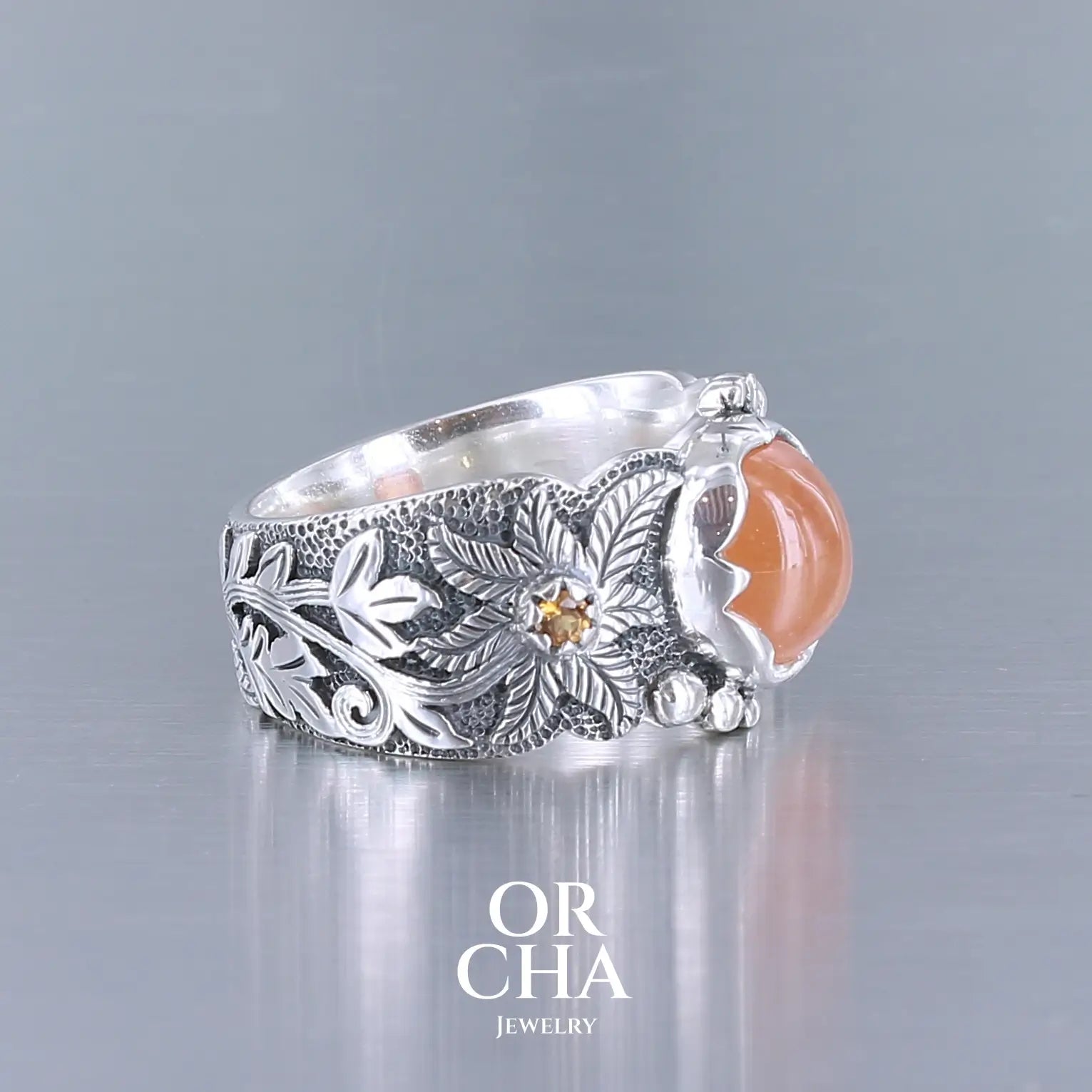 Réservée - Bague en argent avec Grenat - Sauvage