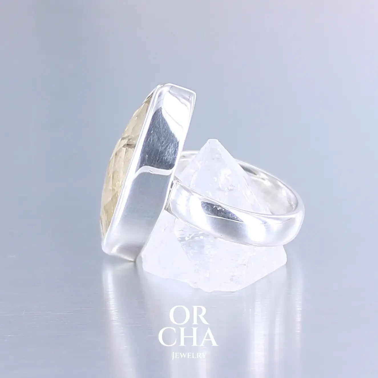 Bague en argent avec Citrine - Essential