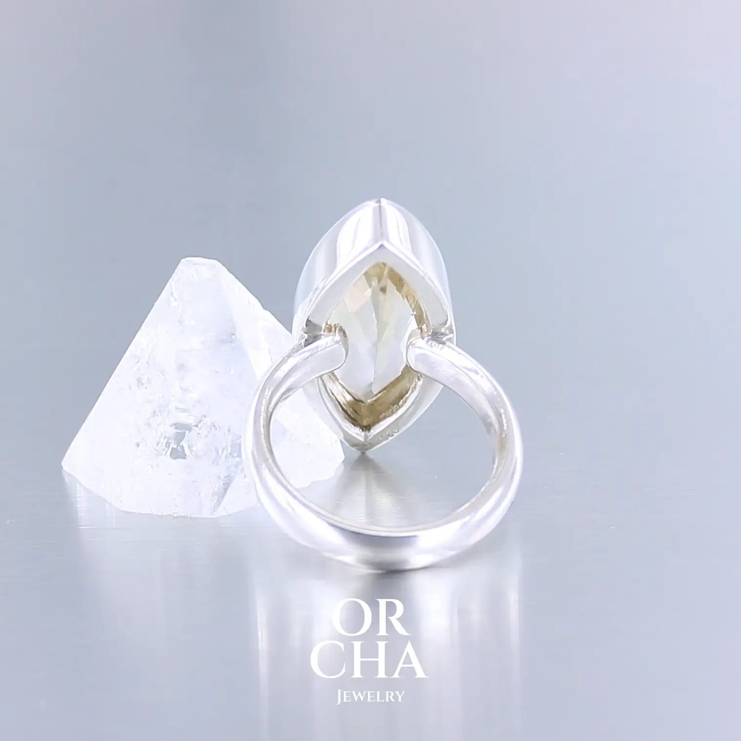 Bague en argent avec Citrine - Essential