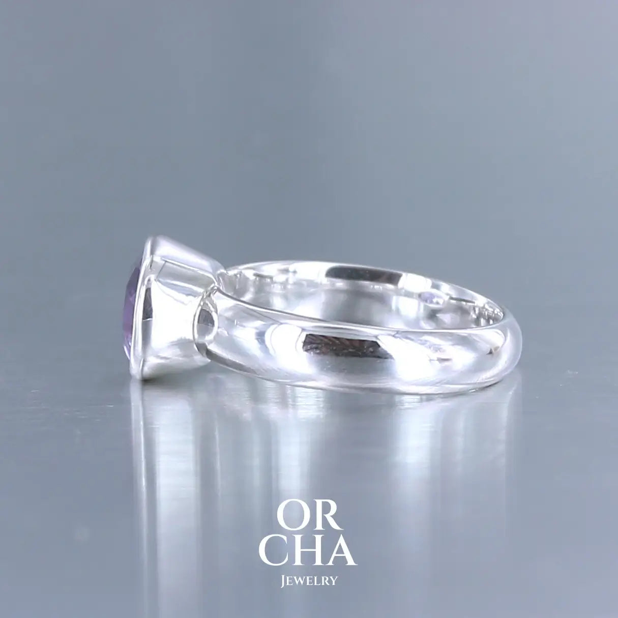 Bague en argent et Améthyste - Paradis