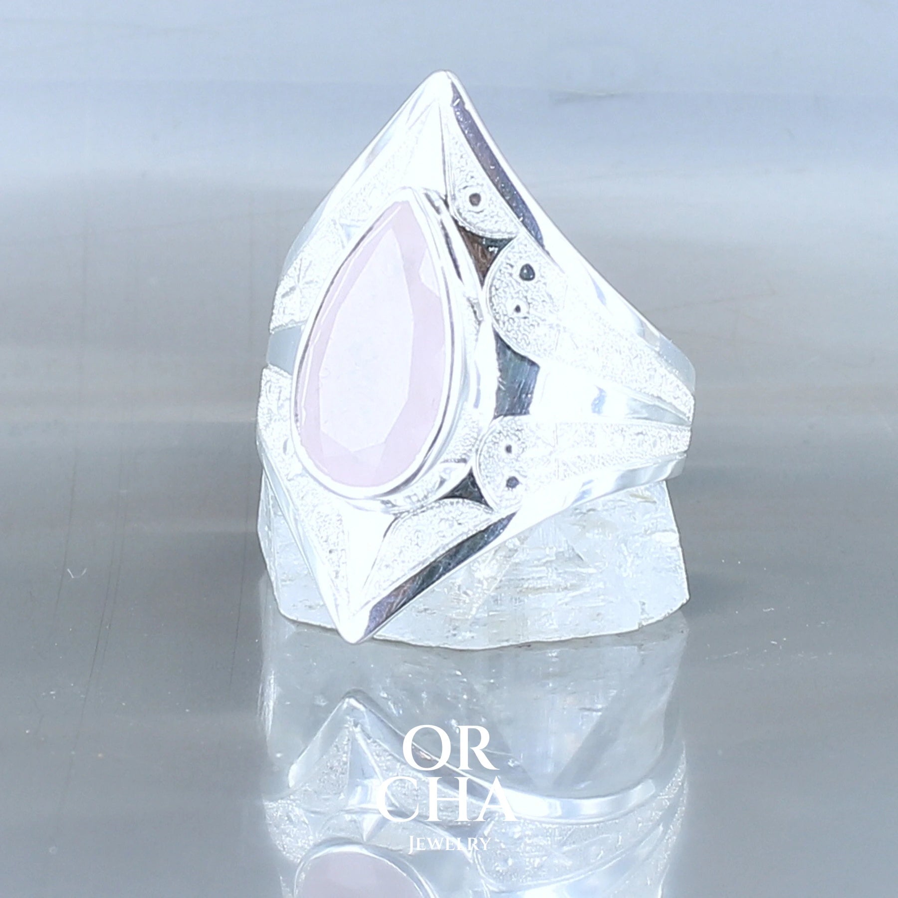 Bague en argent avec Morganite - Elven