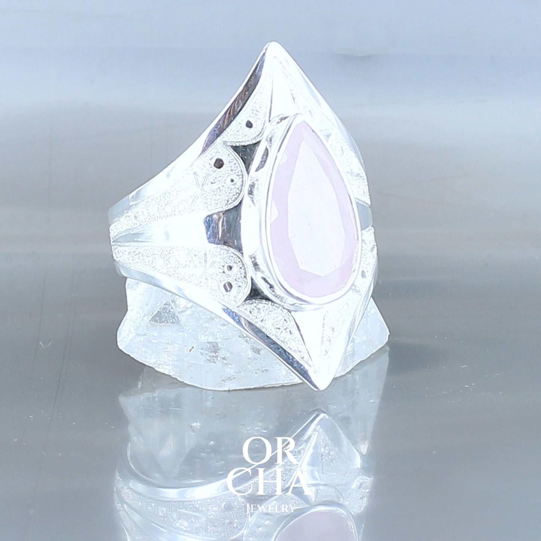 Bague en argent avec Morganite - Elven