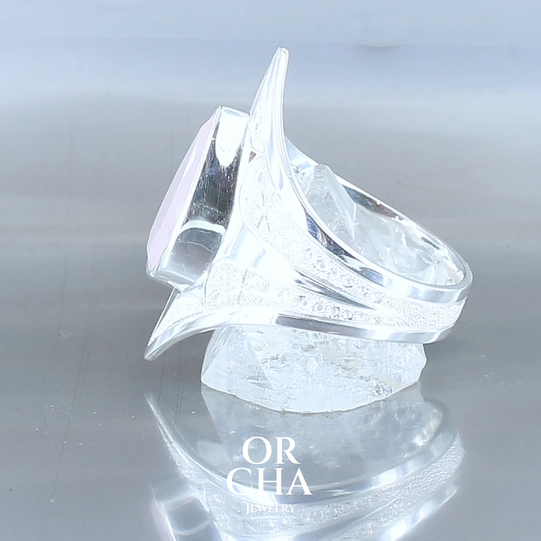 Bague en argent avec Morganite - Elven