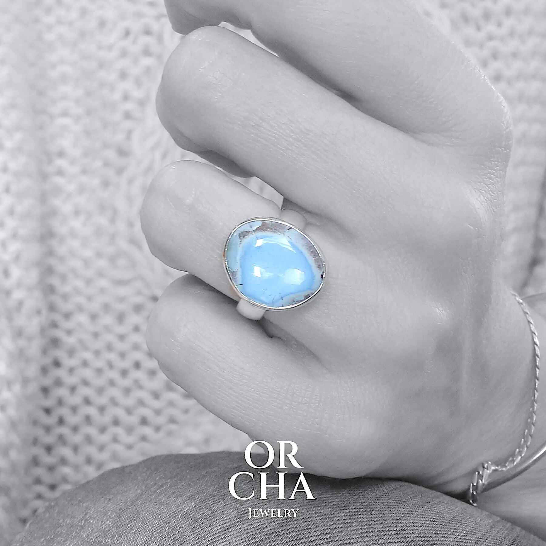 Bague en argent avec Turquoise Golden Hill - Essential