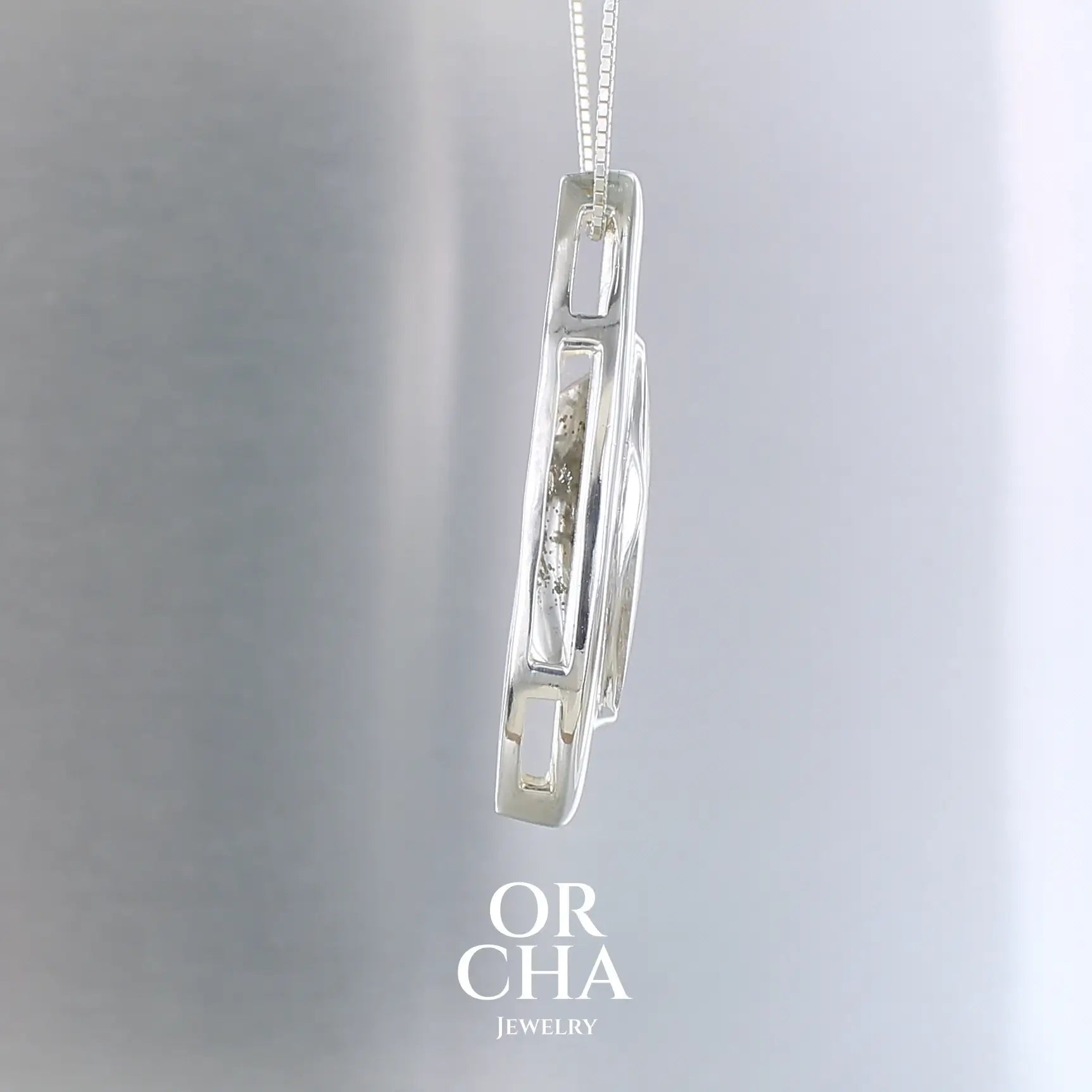 Pendentif en argent avec Quartz à Marcassite - Elven