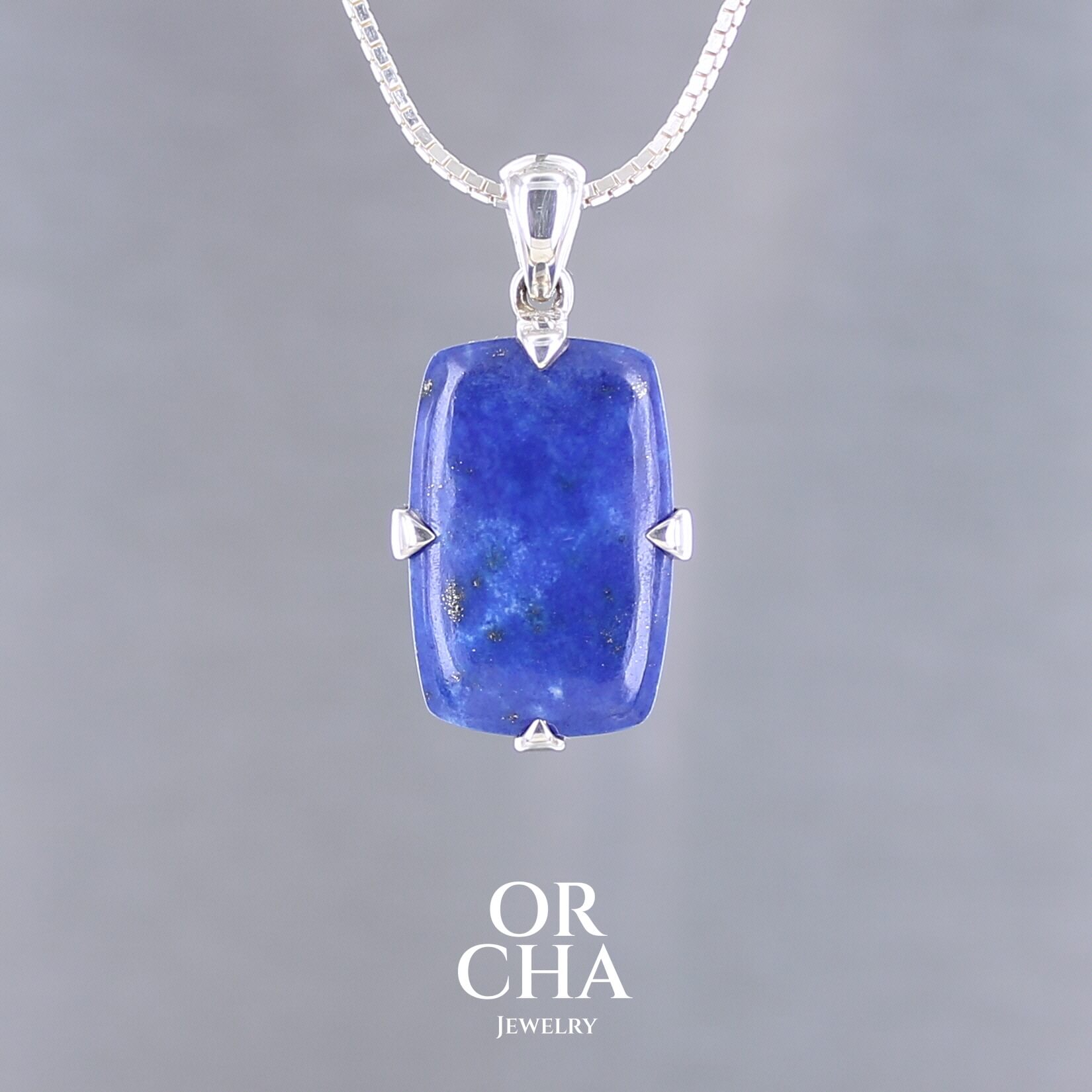 Pendentif en argent avec Lapis lazuli - Essential