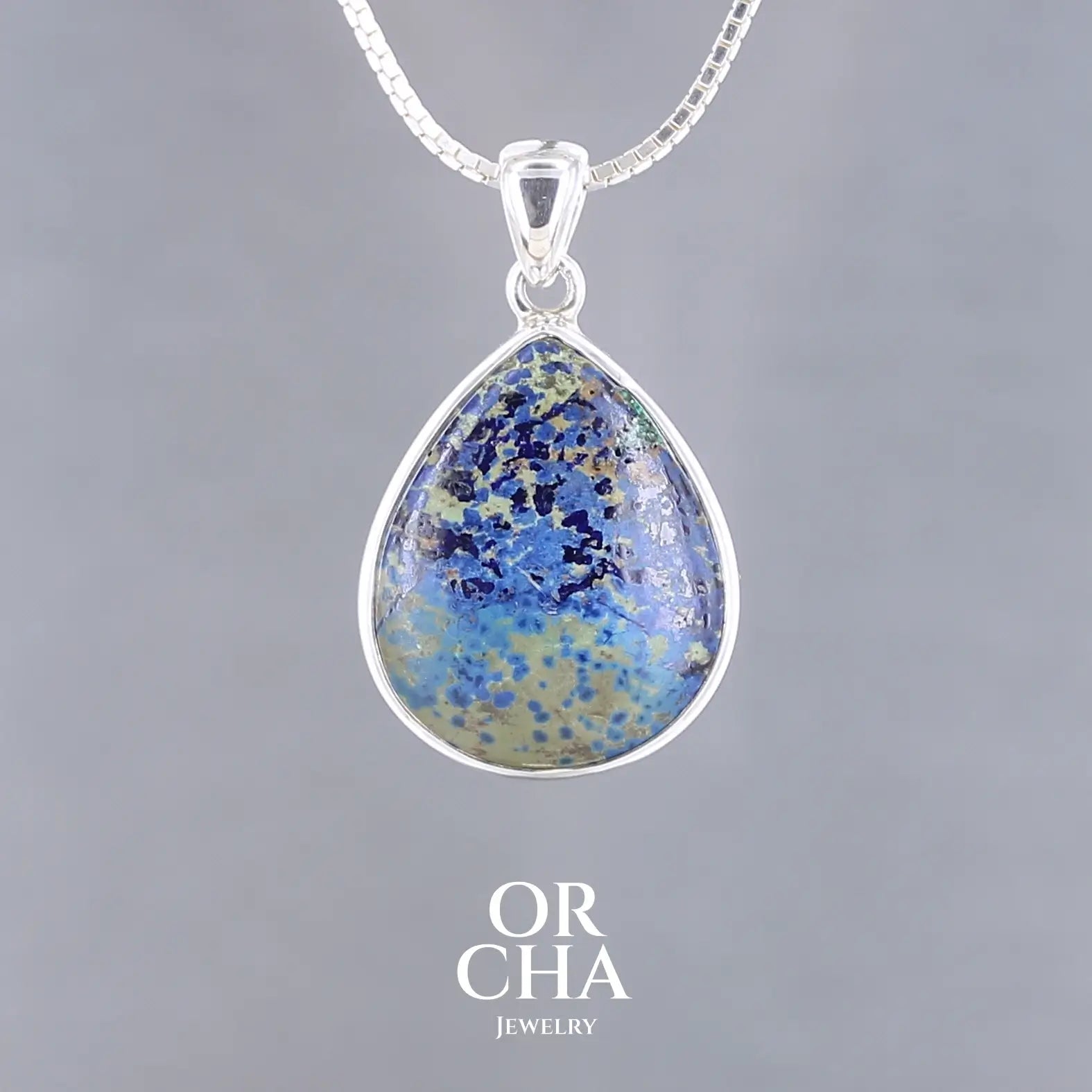 Pendentif en argent avec Azurite - Essential