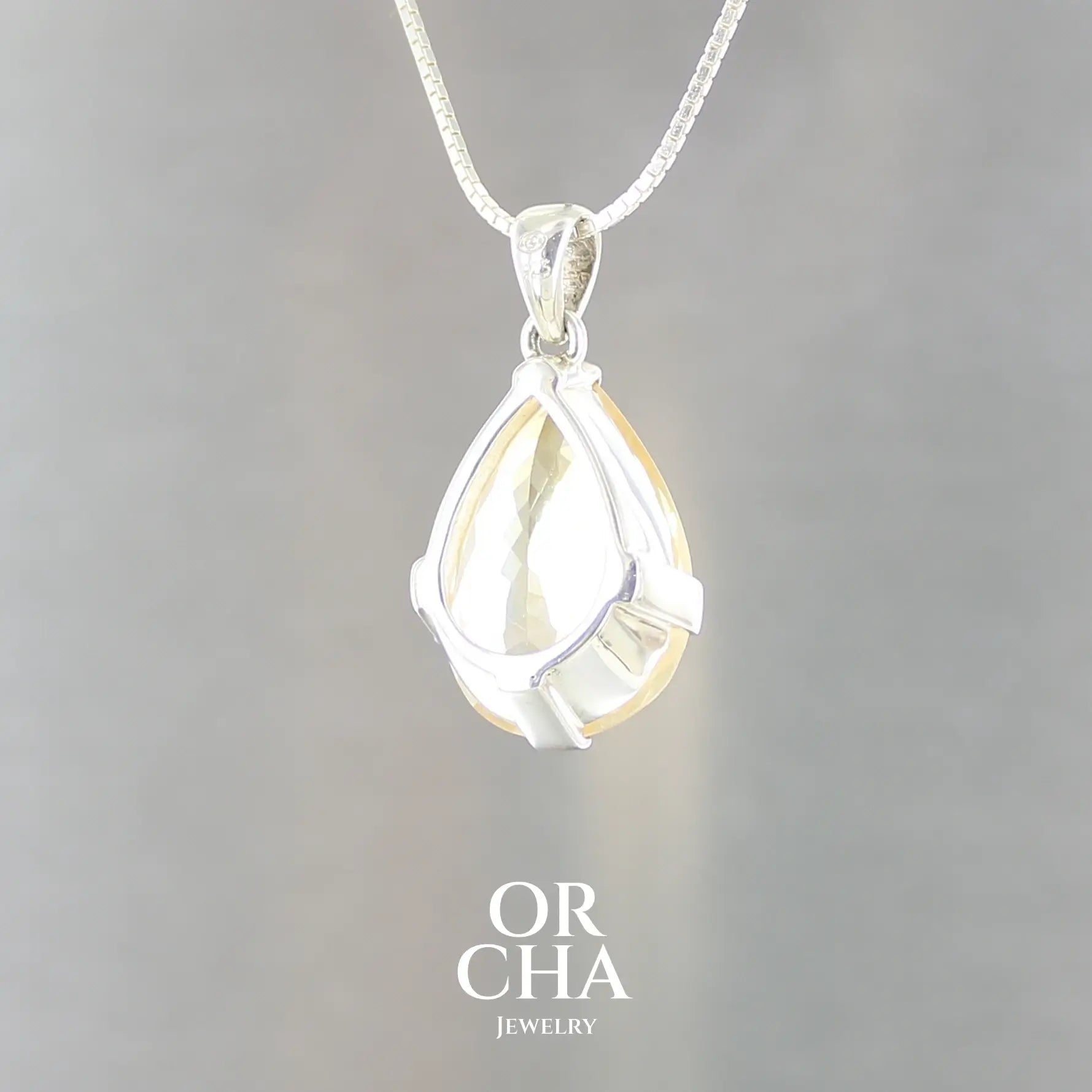 Pendentif en argent avec Citrine - Essential