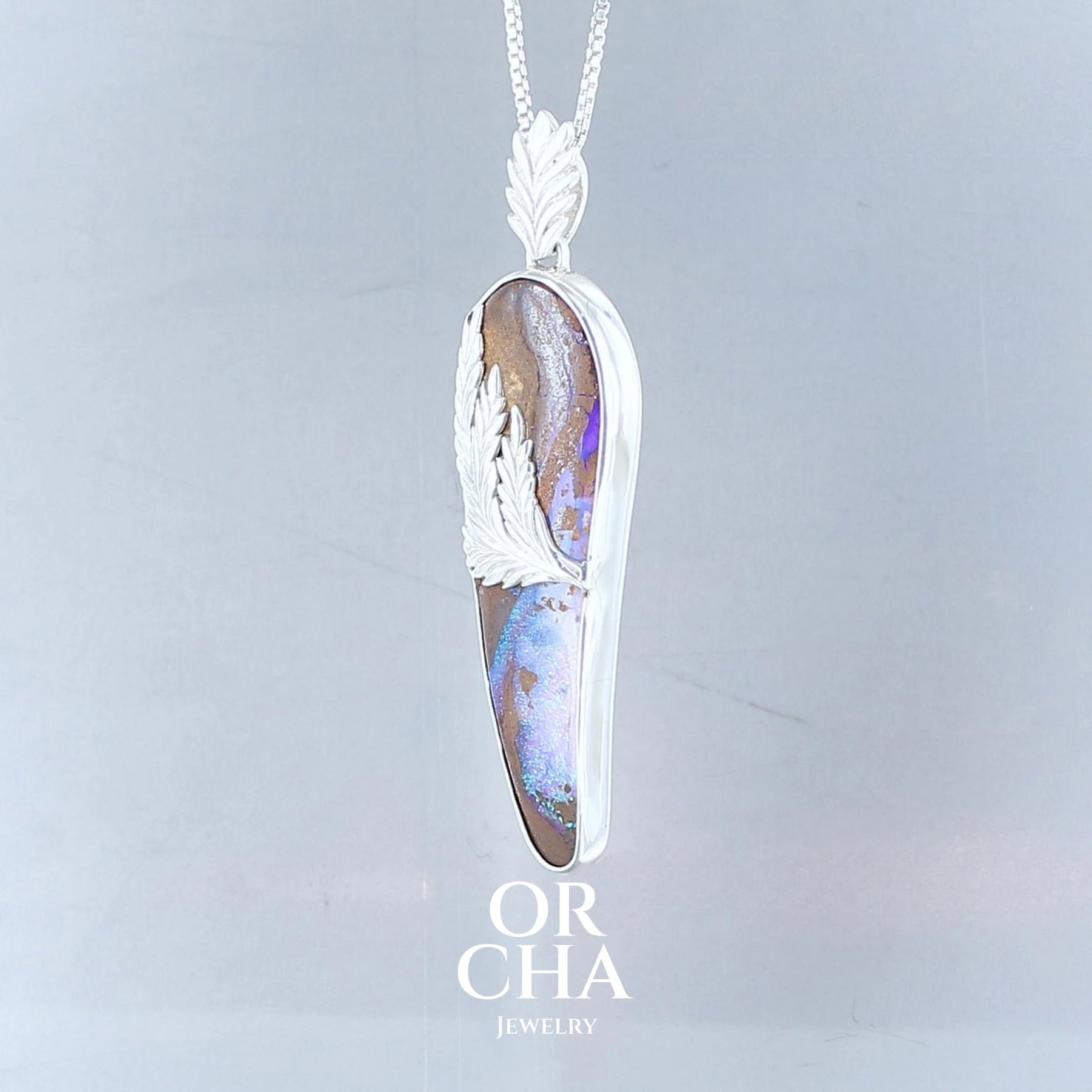 Pendentif en argent avec Opale - Sauvage