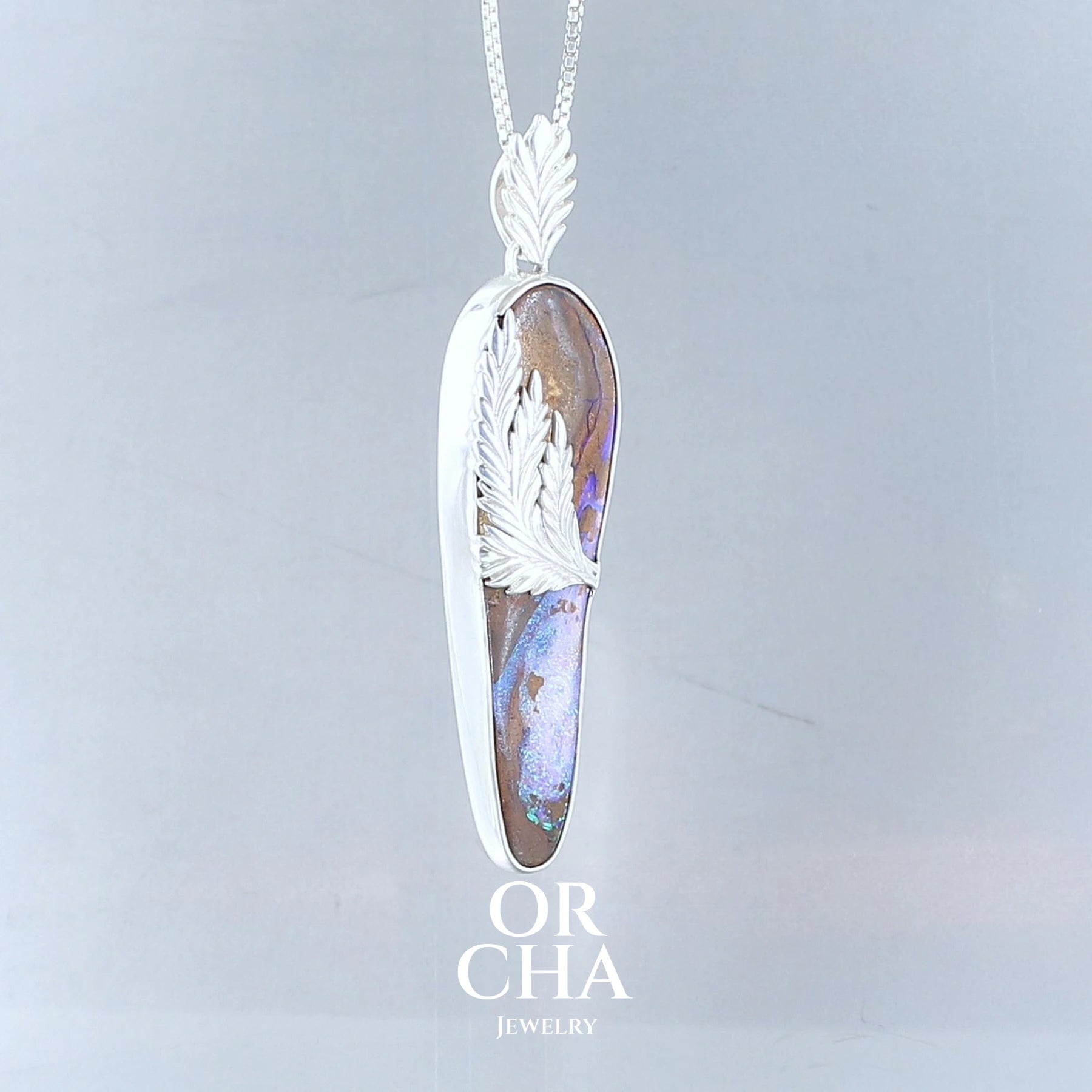 Pendentif en argent avec Opale - Sauvage