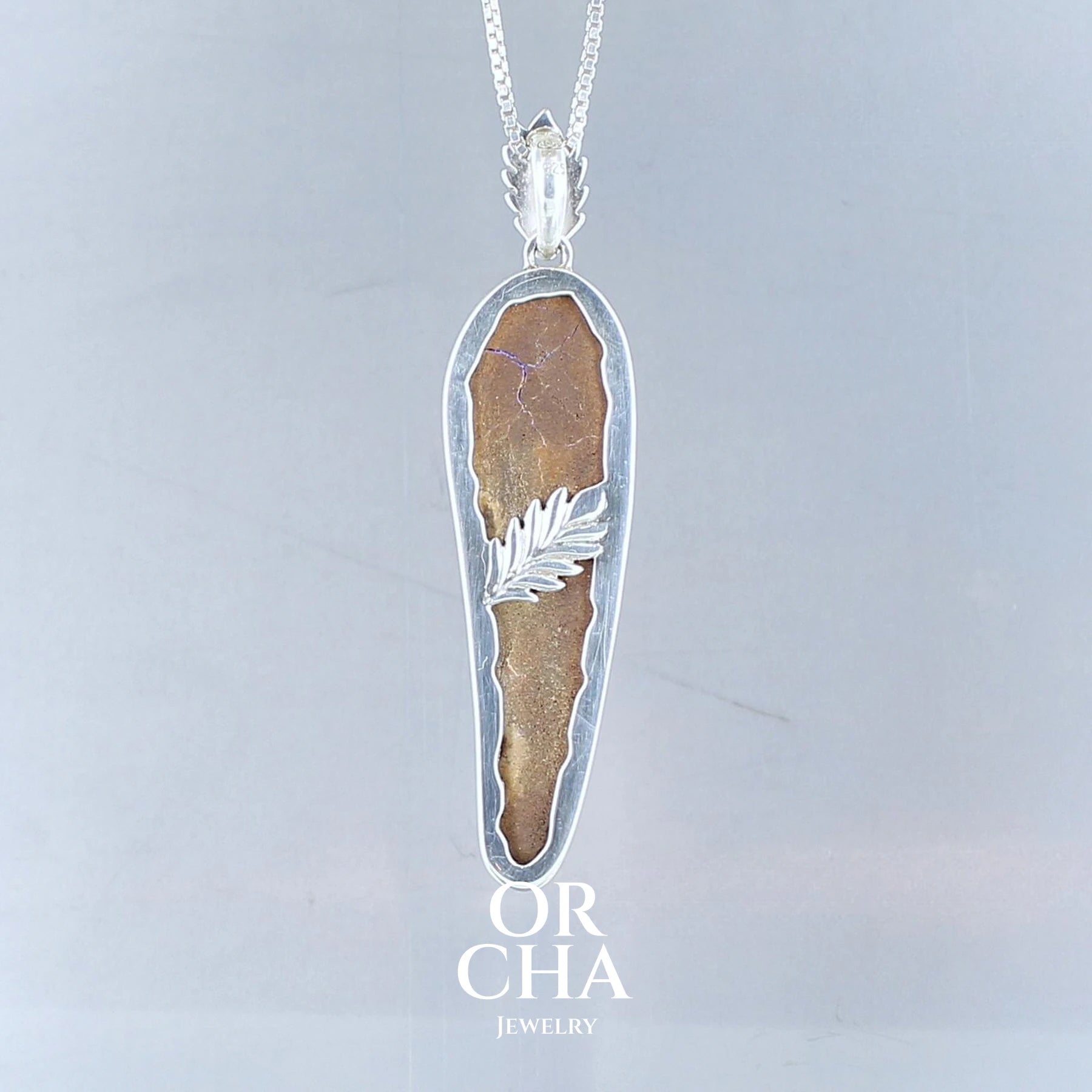 Pendentif en argent avec Opale - Sauvage