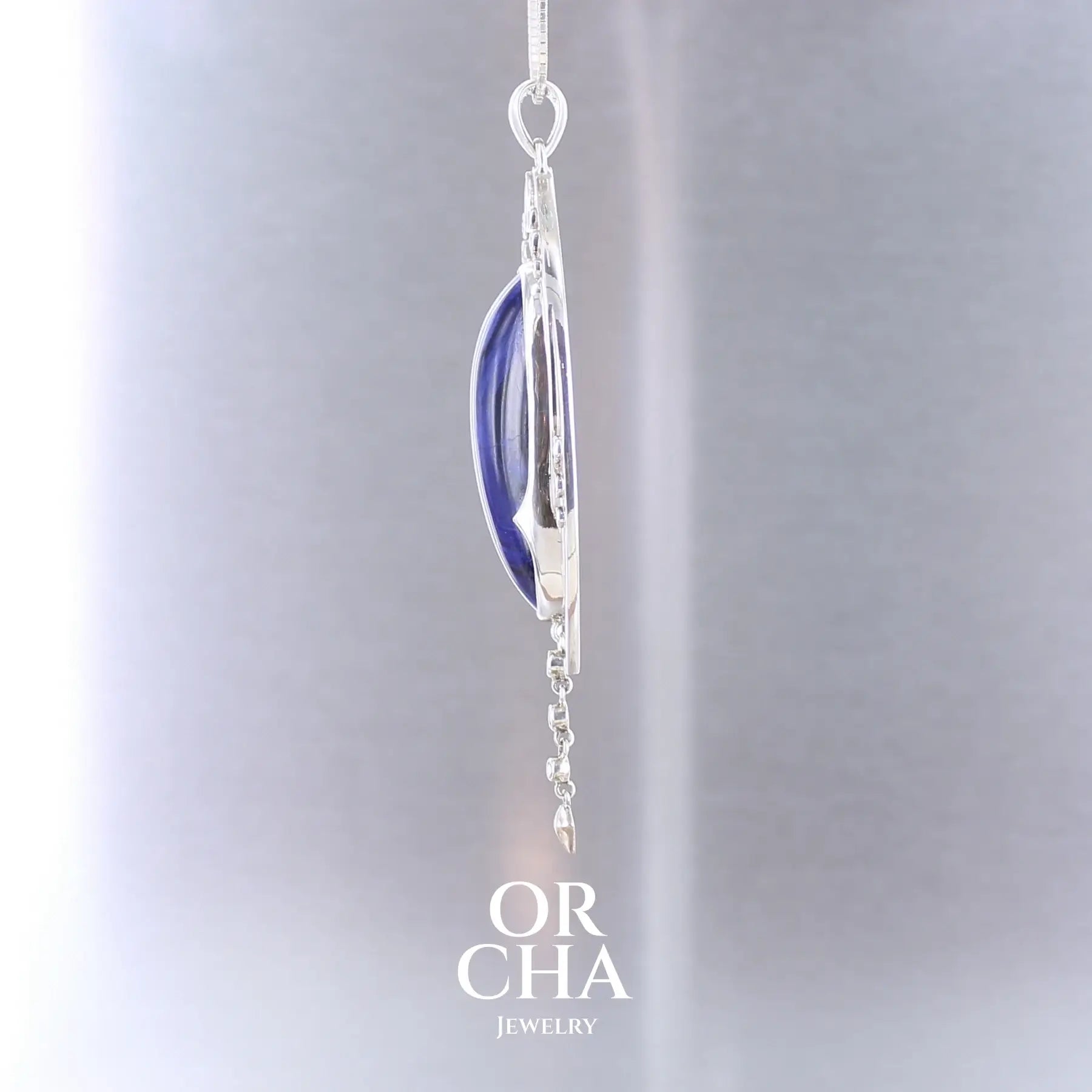 Pendentif en argent avec Azurite - Elven
