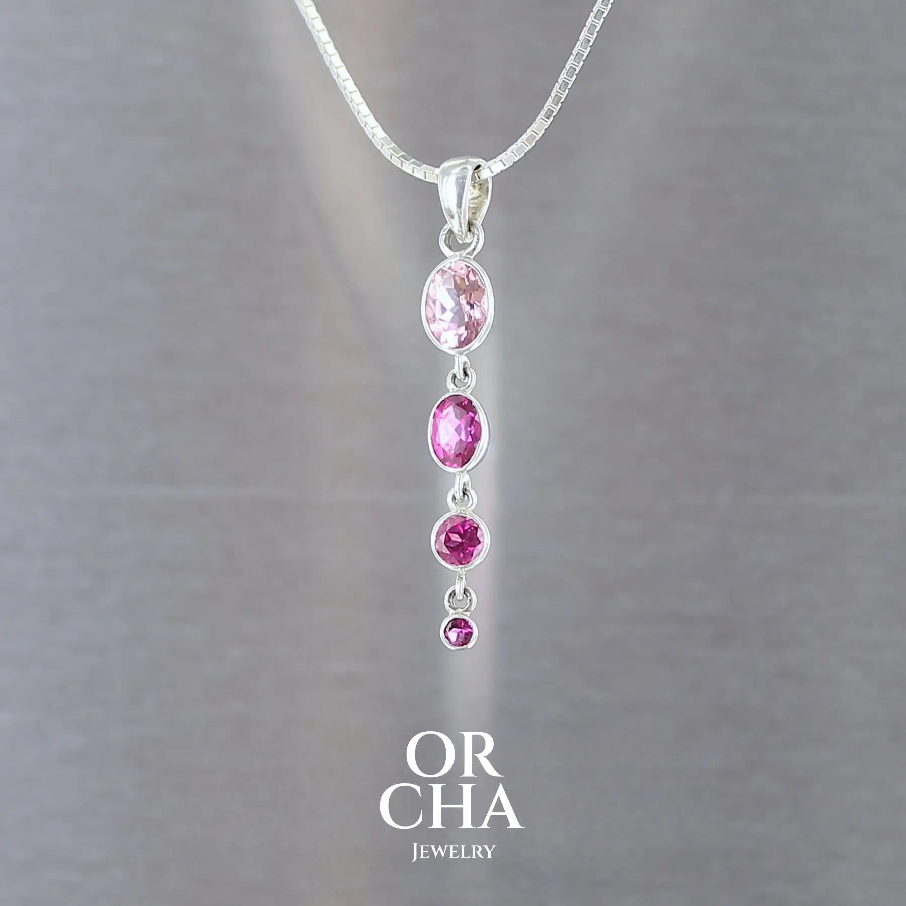 Pendentif en argent avec Tourmalines - Paradis