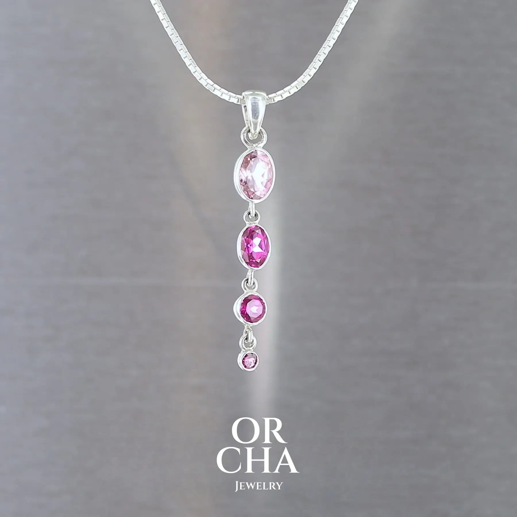 Pendentif en argent avec Tourmalines - Paradis