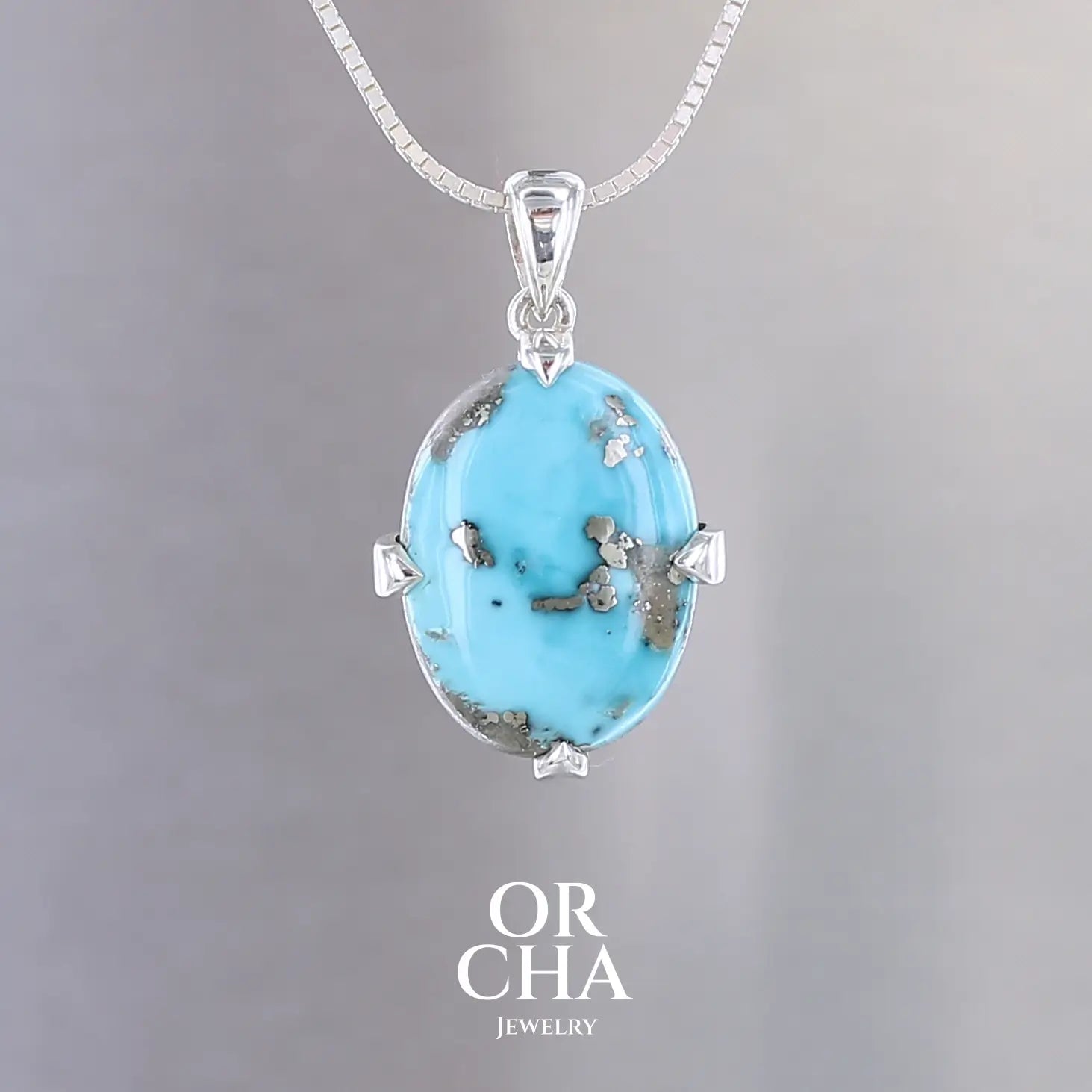 Pendentif en argent avec Turquoise - Essential