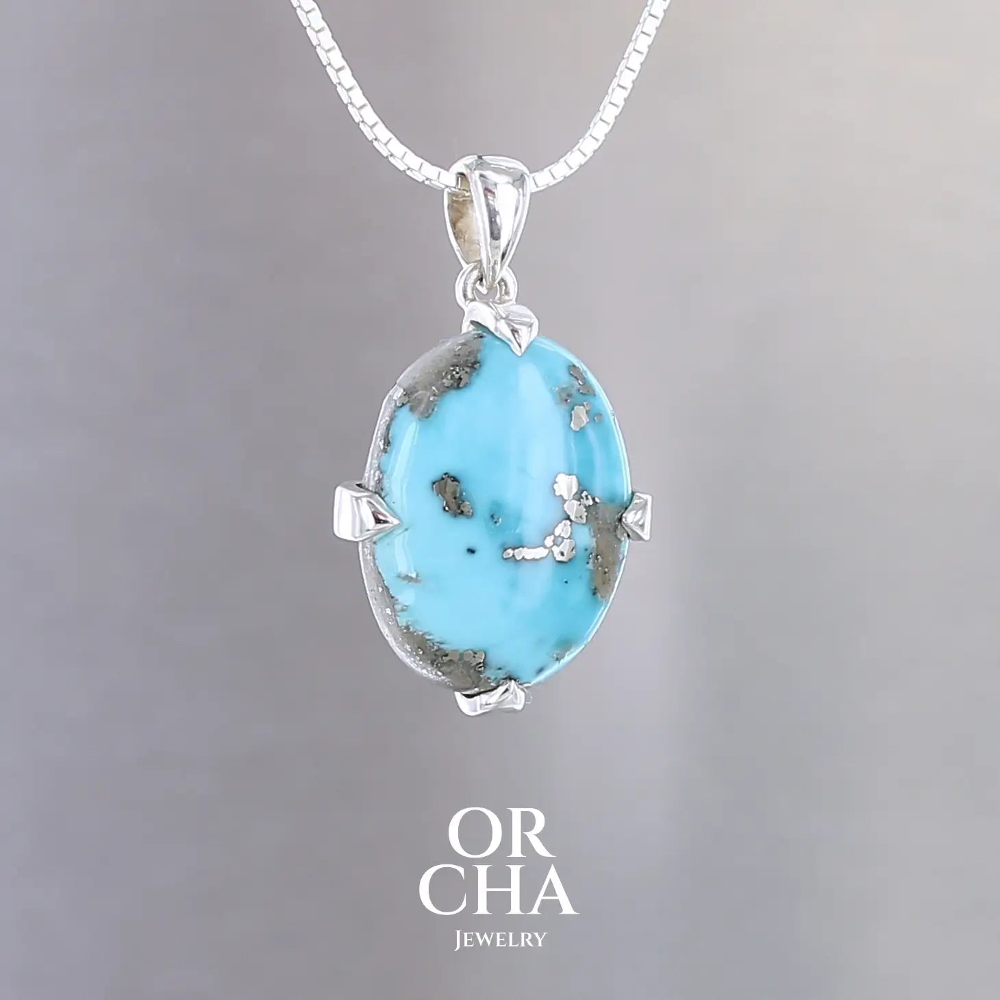 Pendentif en argent avec Turquoise - Essential