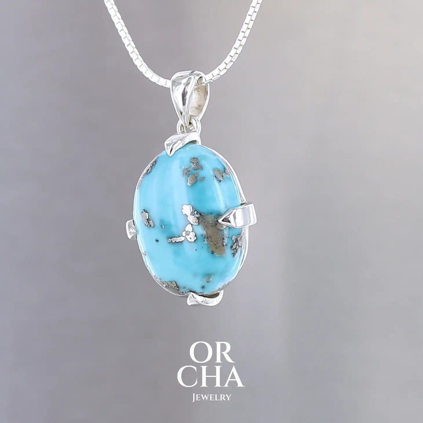 Pendentif en argent avec Turquoise - Essential