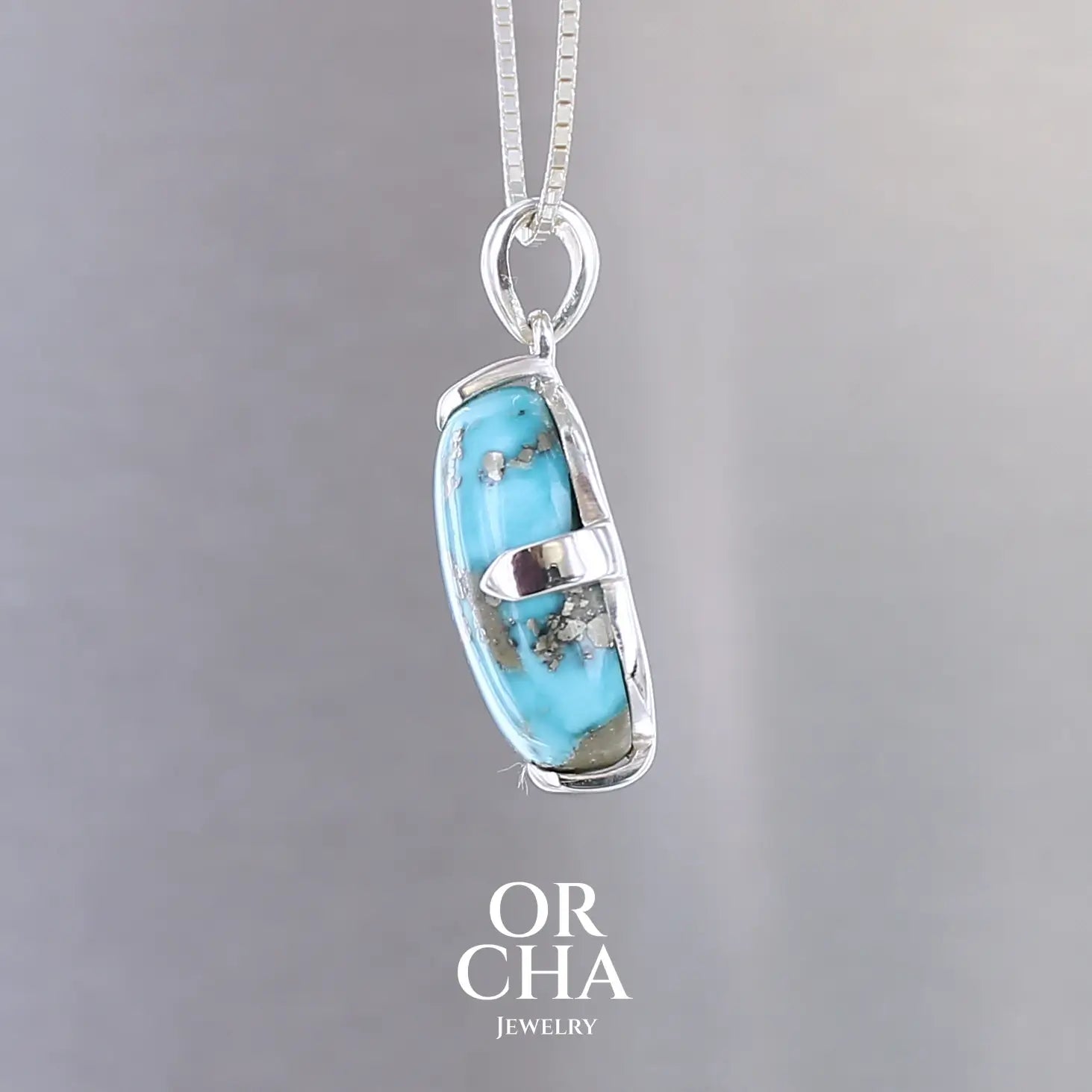 Pendentif en argent avec Turquoise - Essential