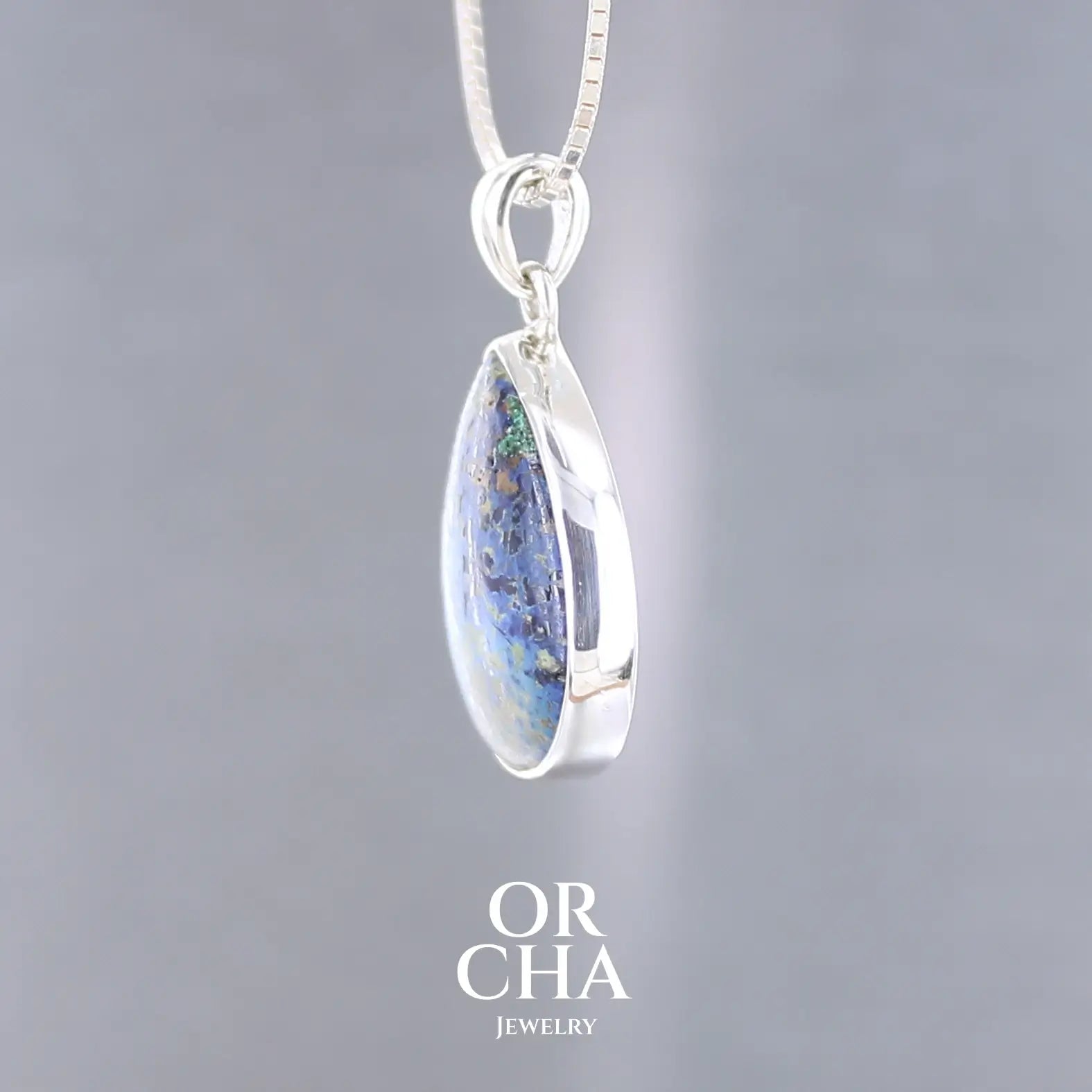 Pendentif en argent avec Azurite - Essential