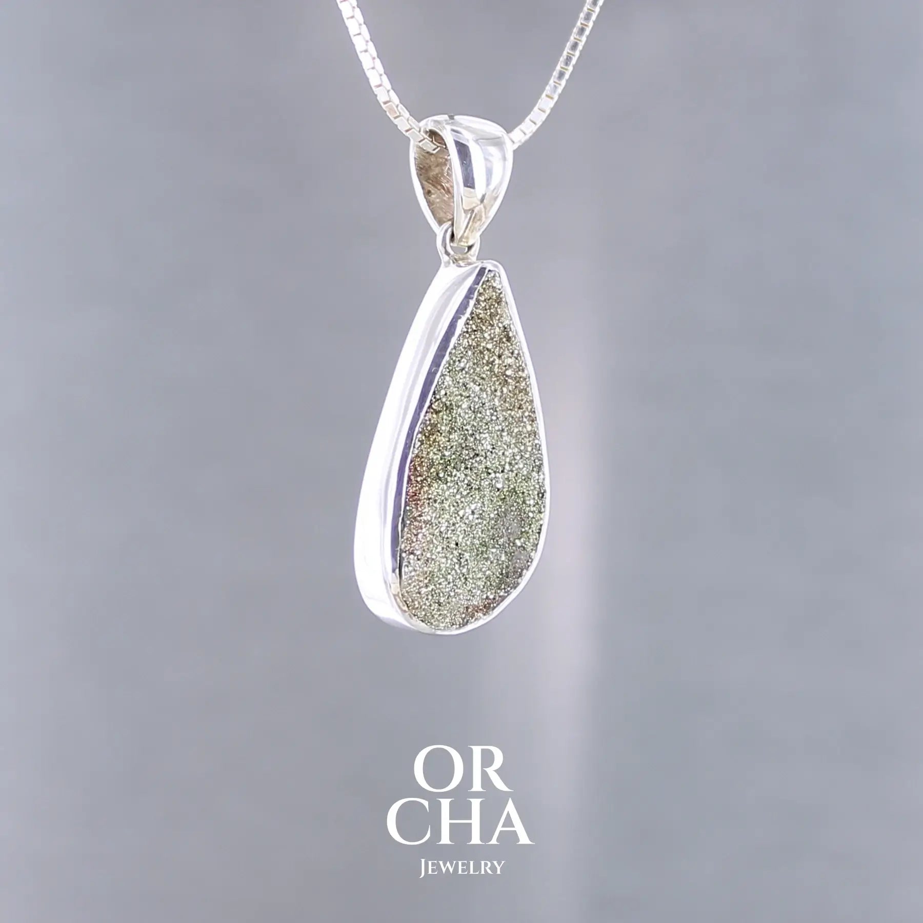 Pendentif en argent avec pyrite brute - Essential