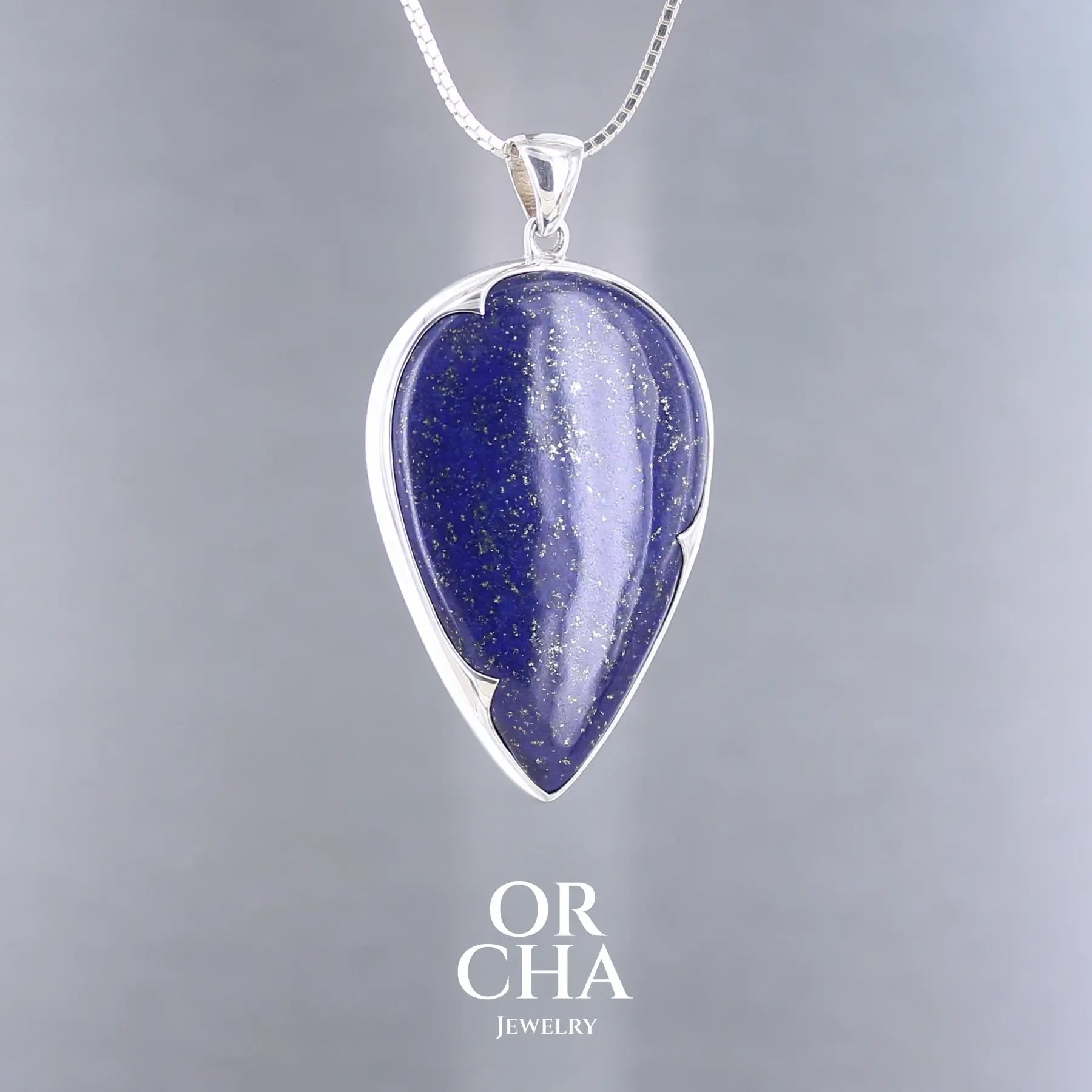 Pendentif en argent avec Lapis lazuli - Orcha