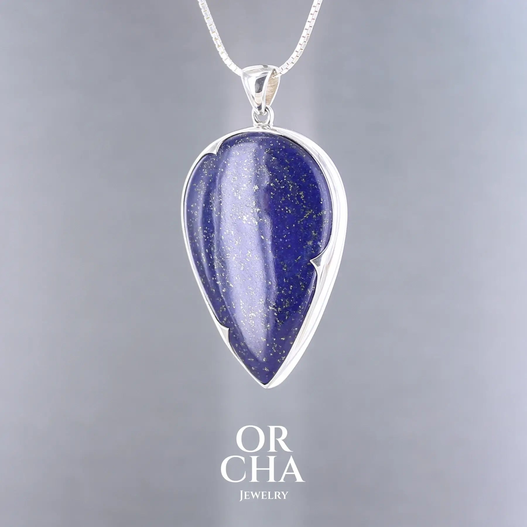 Pendentif en argent avec Lapis lazuli - Orcha