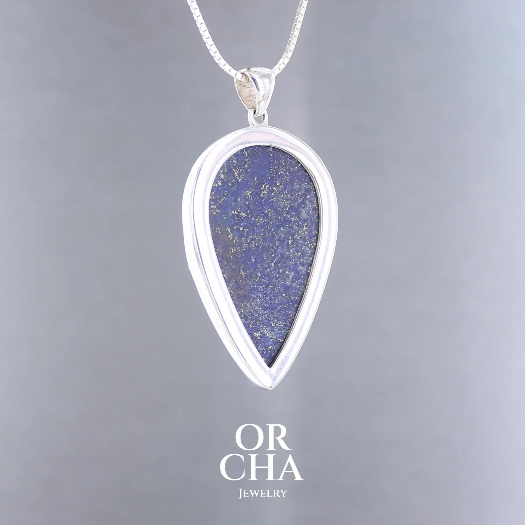 Pendentif en argent avec Lapis lazuli - Orcha