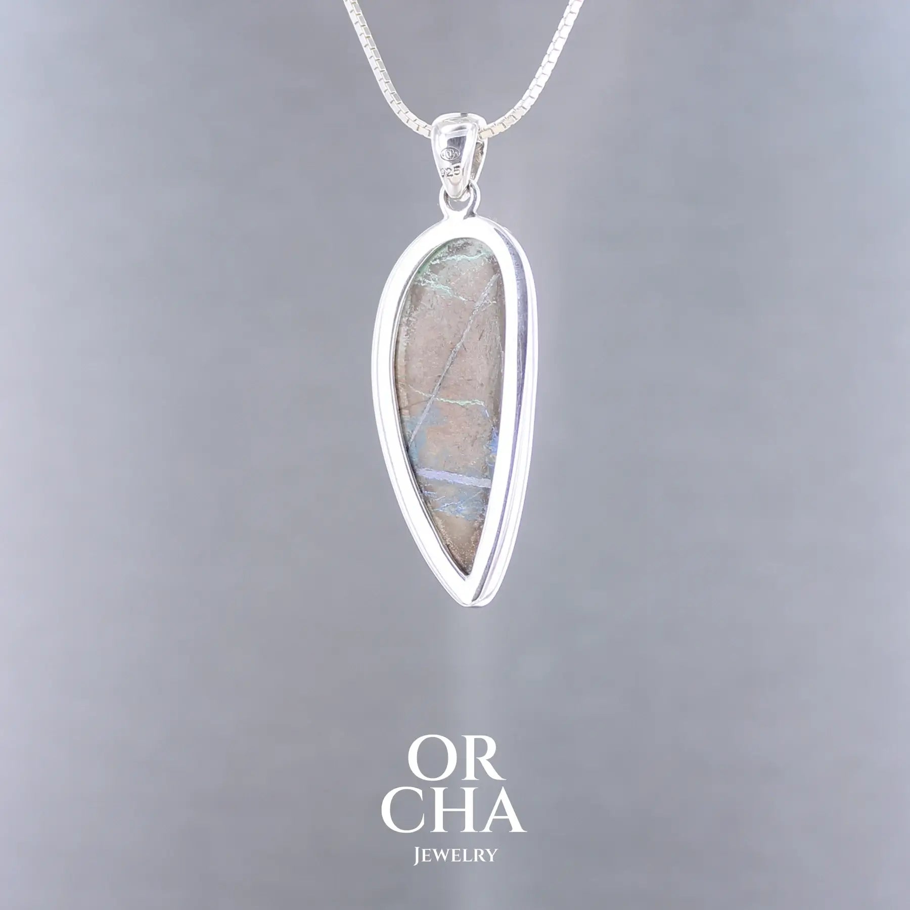 Pendentif en argent avec Azurite - Essential