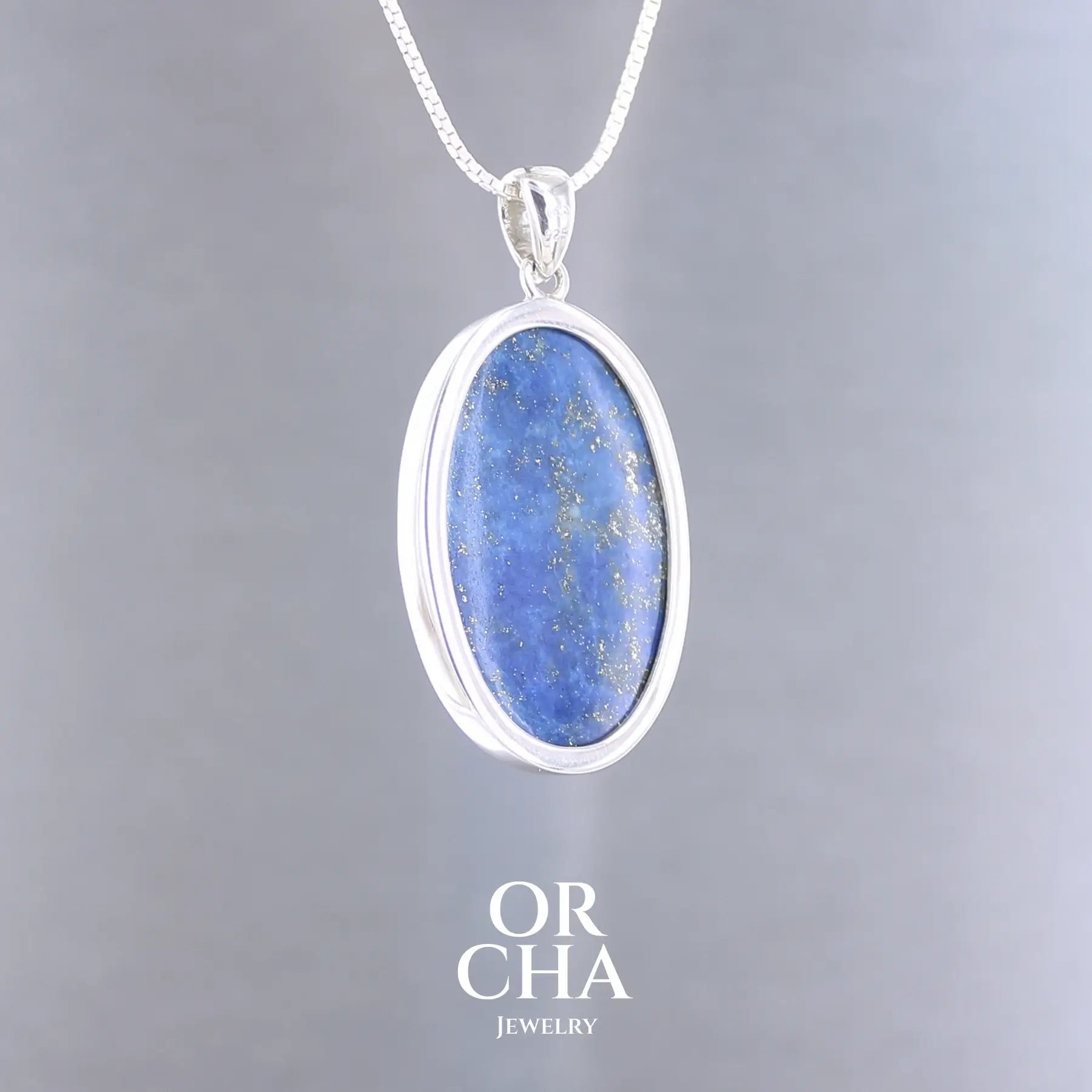 Pendentif en argent avec Lapis lazuli - Essential