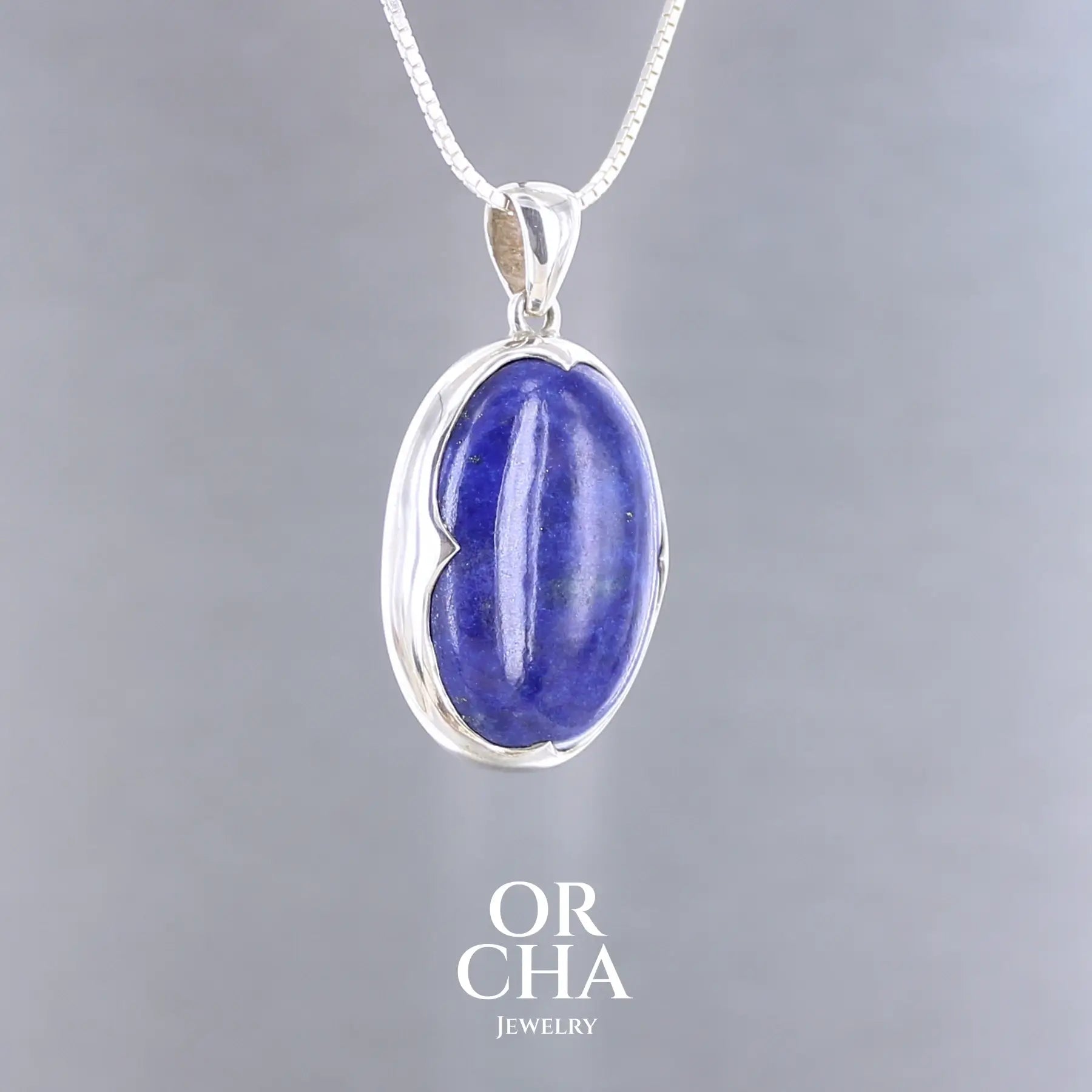 Pendentif en argent avec Lapis lazuli - Orcha