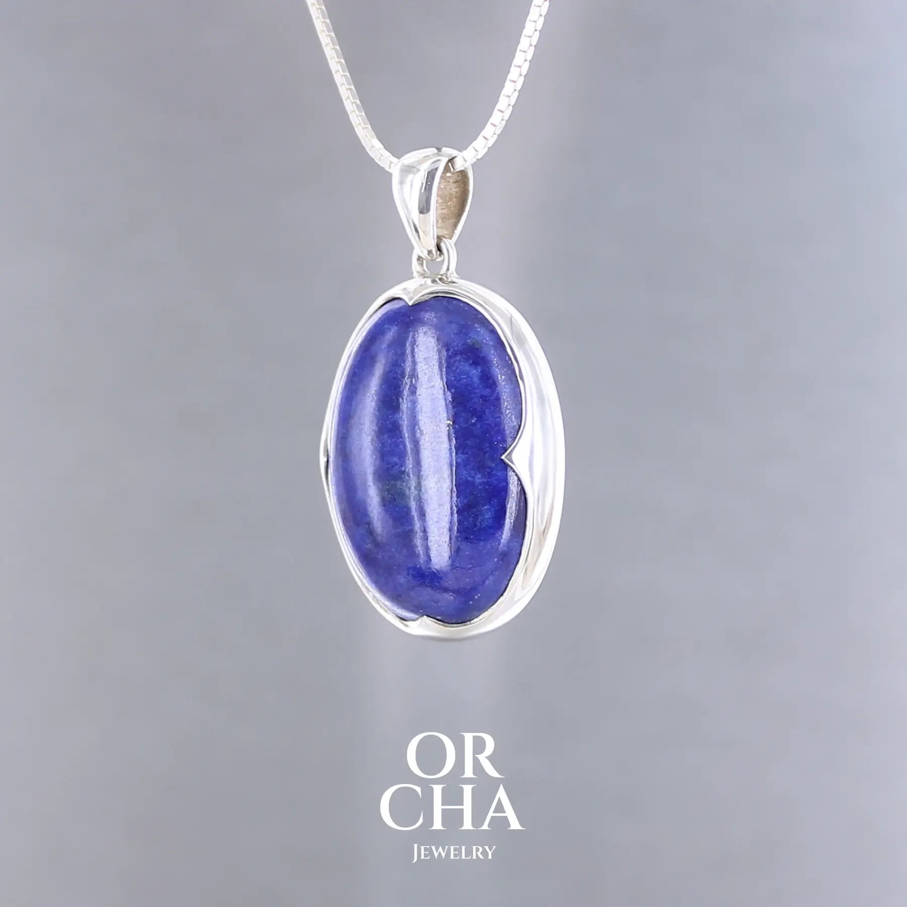 Pendentif en argent avec Lapis lazuli - Orcha