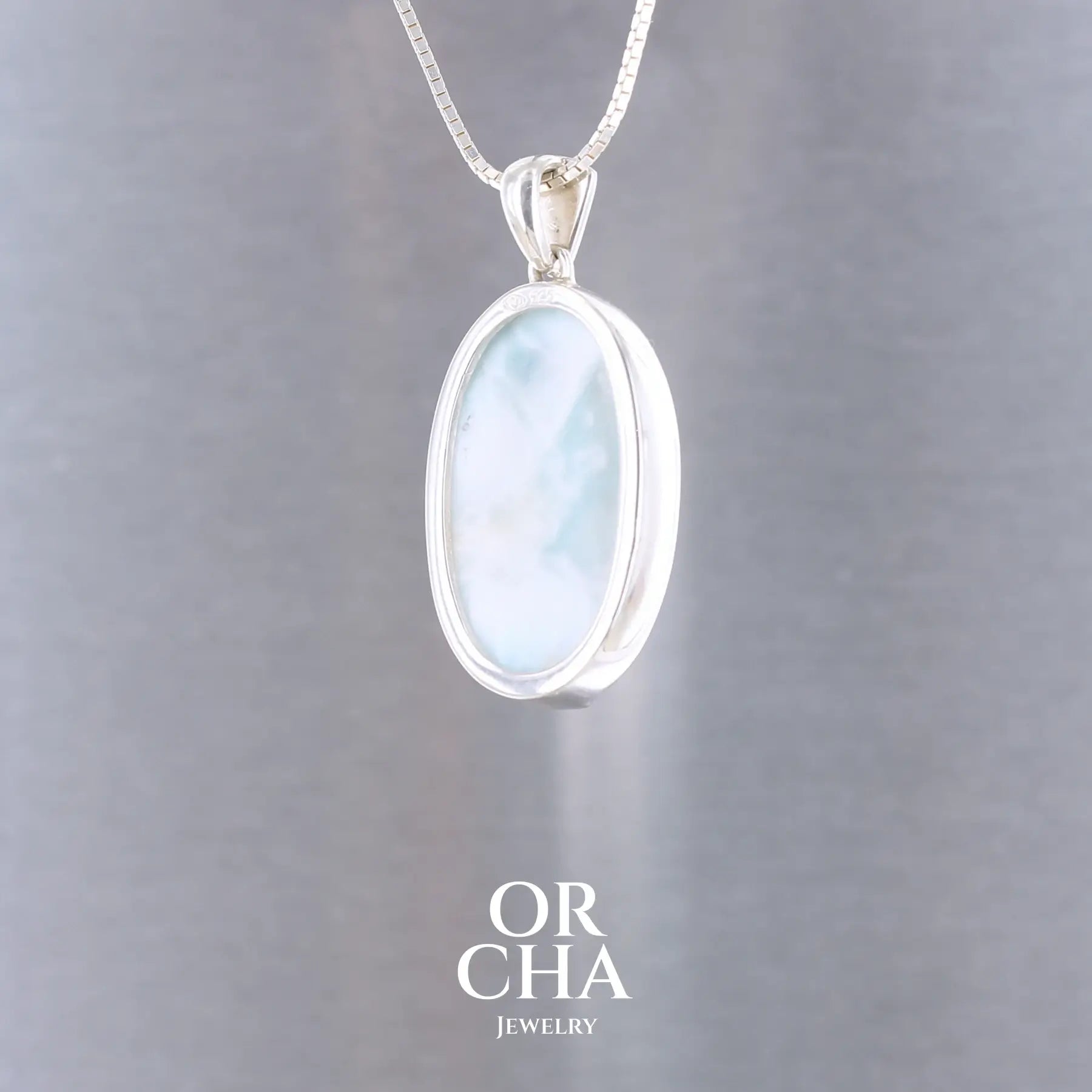 Pendentif hippocampe avec Larimar - Sauvage