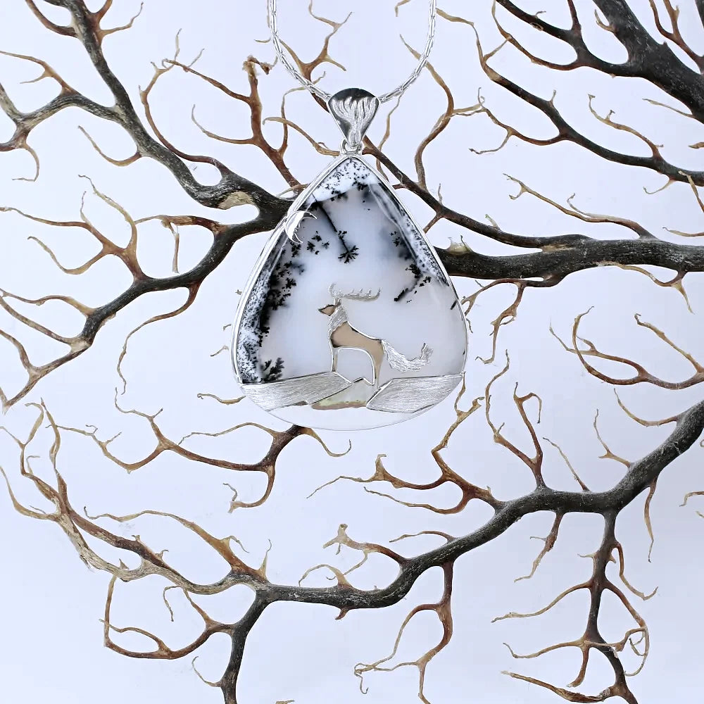 agate dendritique pour article de blog Orcha jewelry