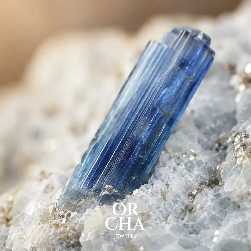 Cyanite, kyanite, disthène : une même pierre bleue, trois noms