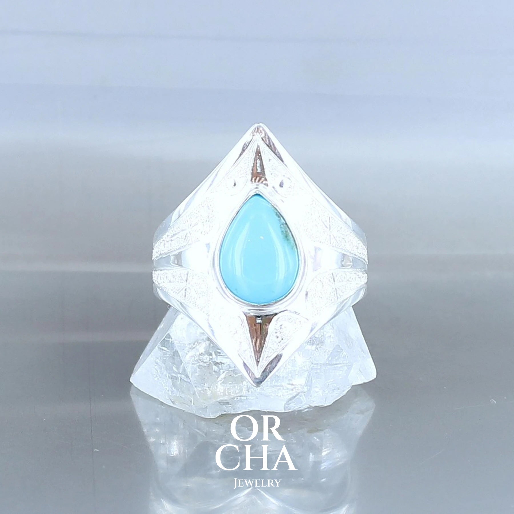 Bague en argent avec Turquoise - Elven